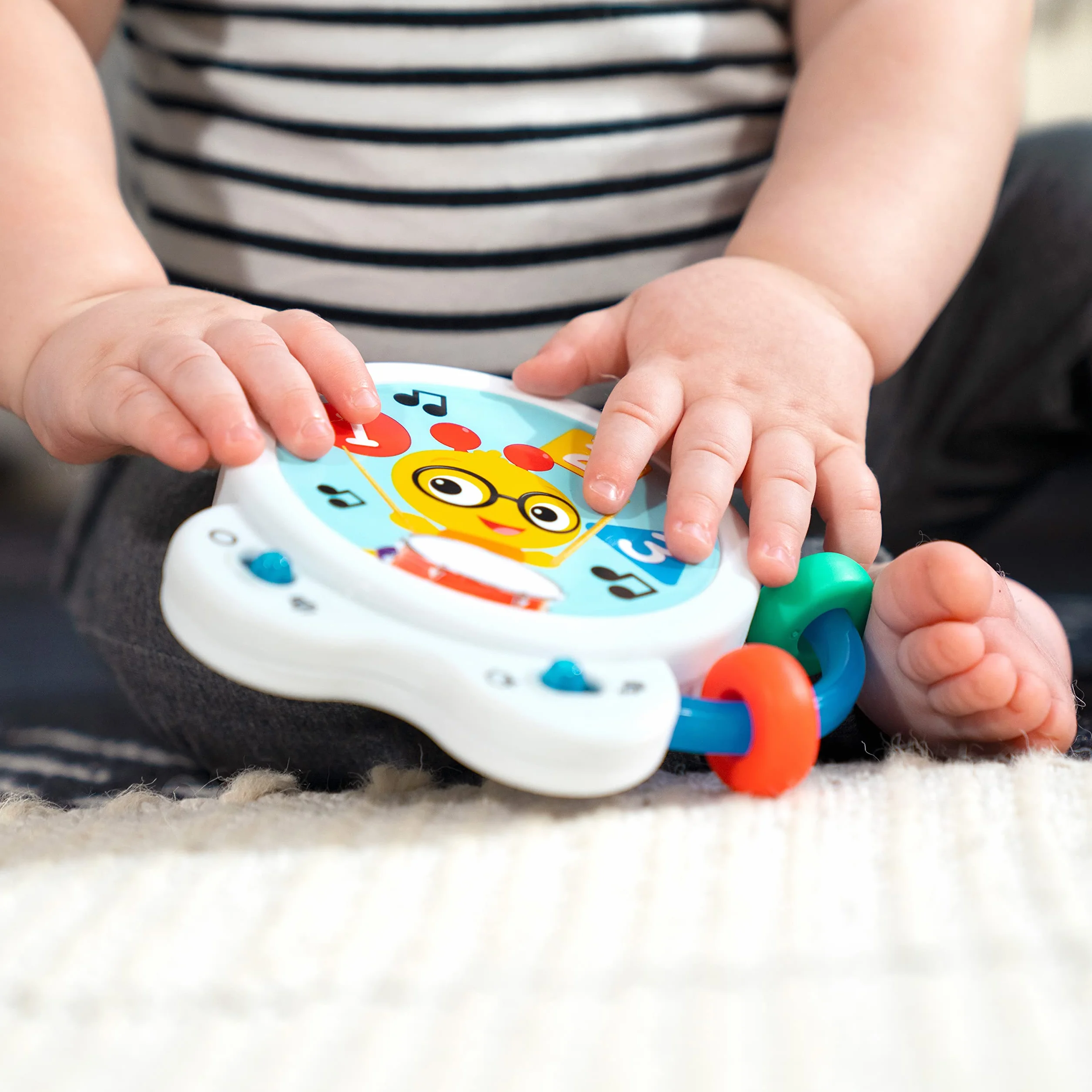 Baby Einstein Tiny Bęben muzyczny, zabawka, wiek 3+ miesięcy, Bead Chaser