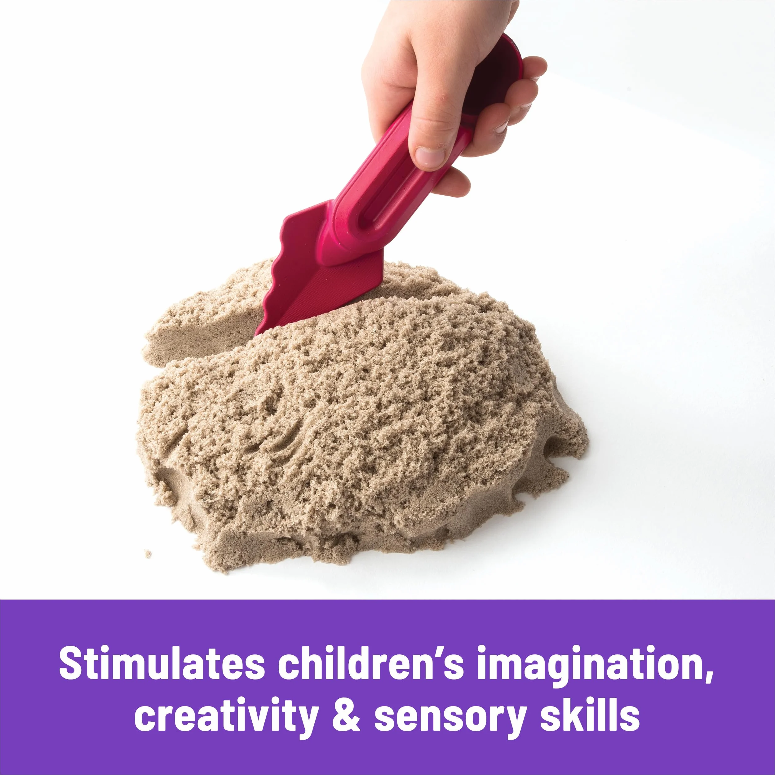 Kinetic Sand, Składana piaskownica z 2 funtami i narzędziami, wielokolorowa