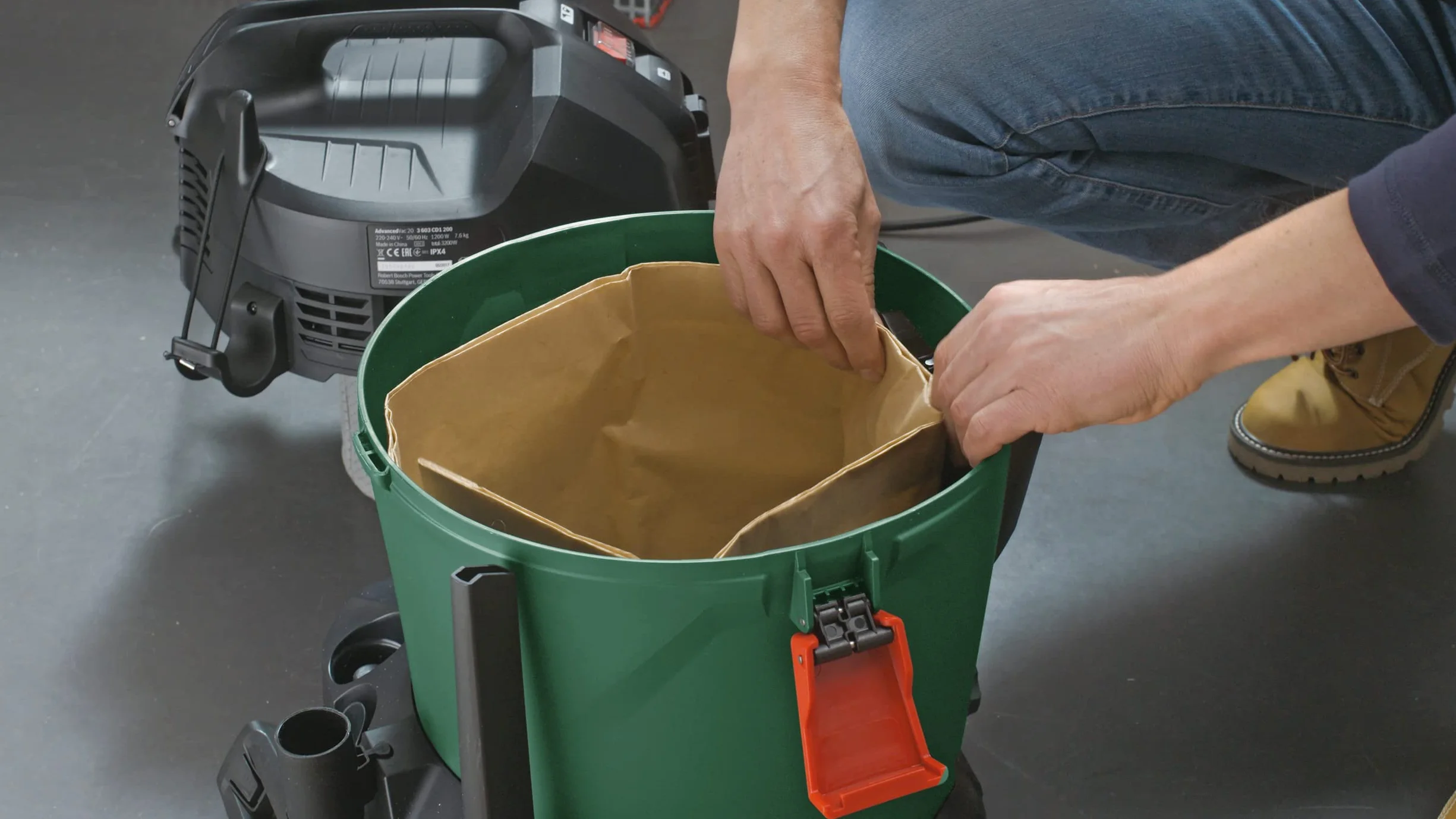 Bosch papierowy worek na pył (do odpylacza Bosch AdvancedVac 18V-8, osprzęt do odpylaczy)