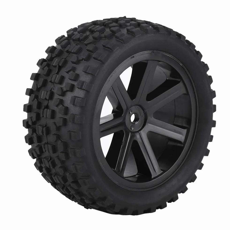 RC Truck Gumowa opona Koła felgi ze stopu aluminium czarny kwadratowy wzór 4szt Black