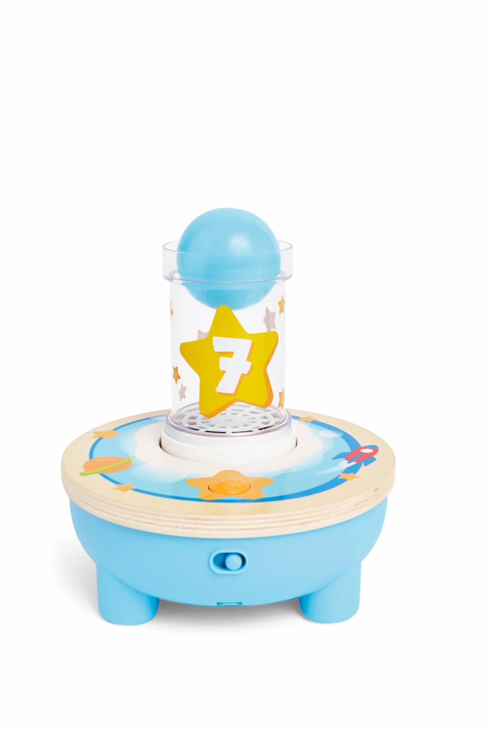 Hape Rocket Stacker Toy Air-Powered Ball Launcher Playset for Toddlers with Fan, 24 Months and Up, Black
