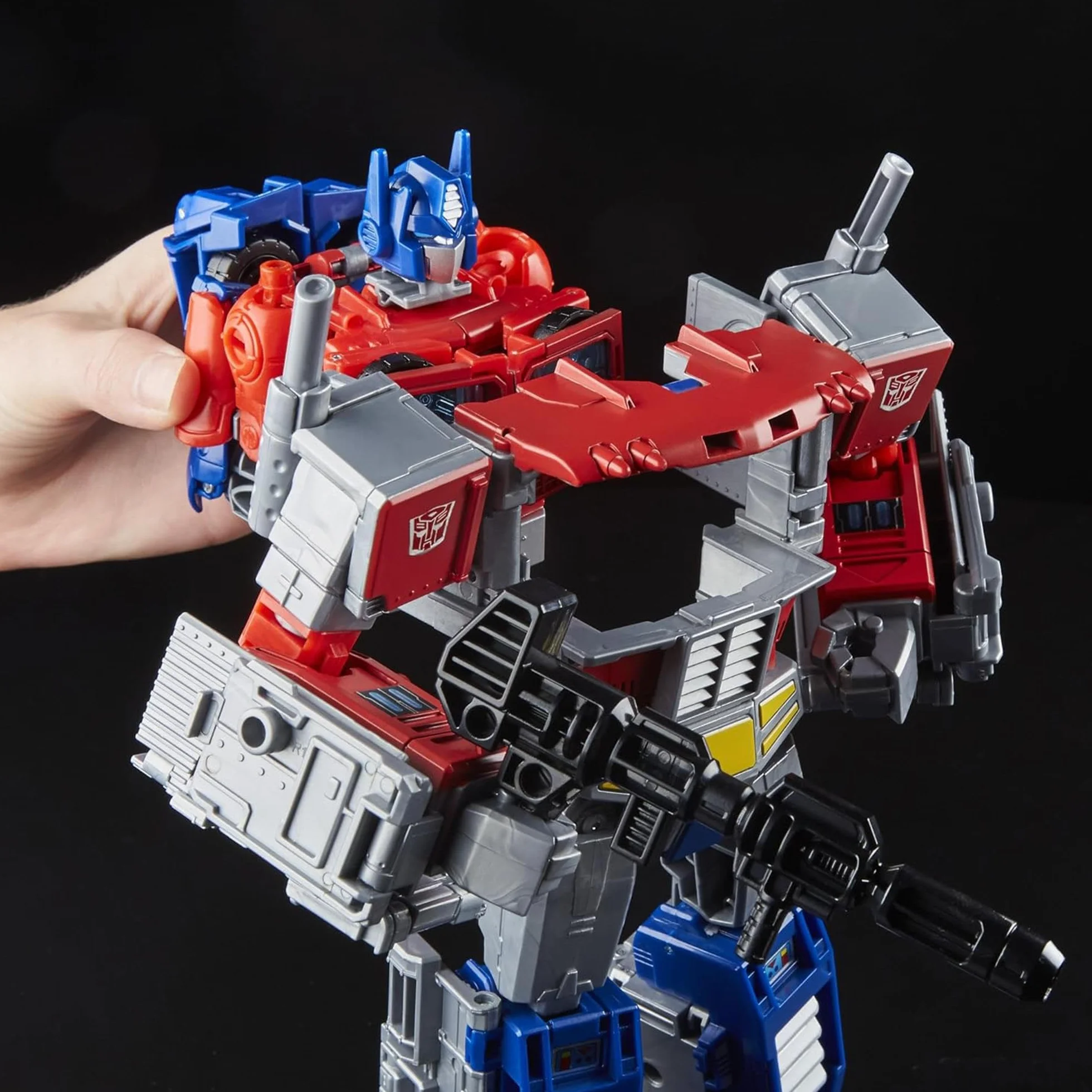 Transformers E1147 LEADER OPTIMUS PRIME figurka akcji, czerwona, niebieska, 23 cm