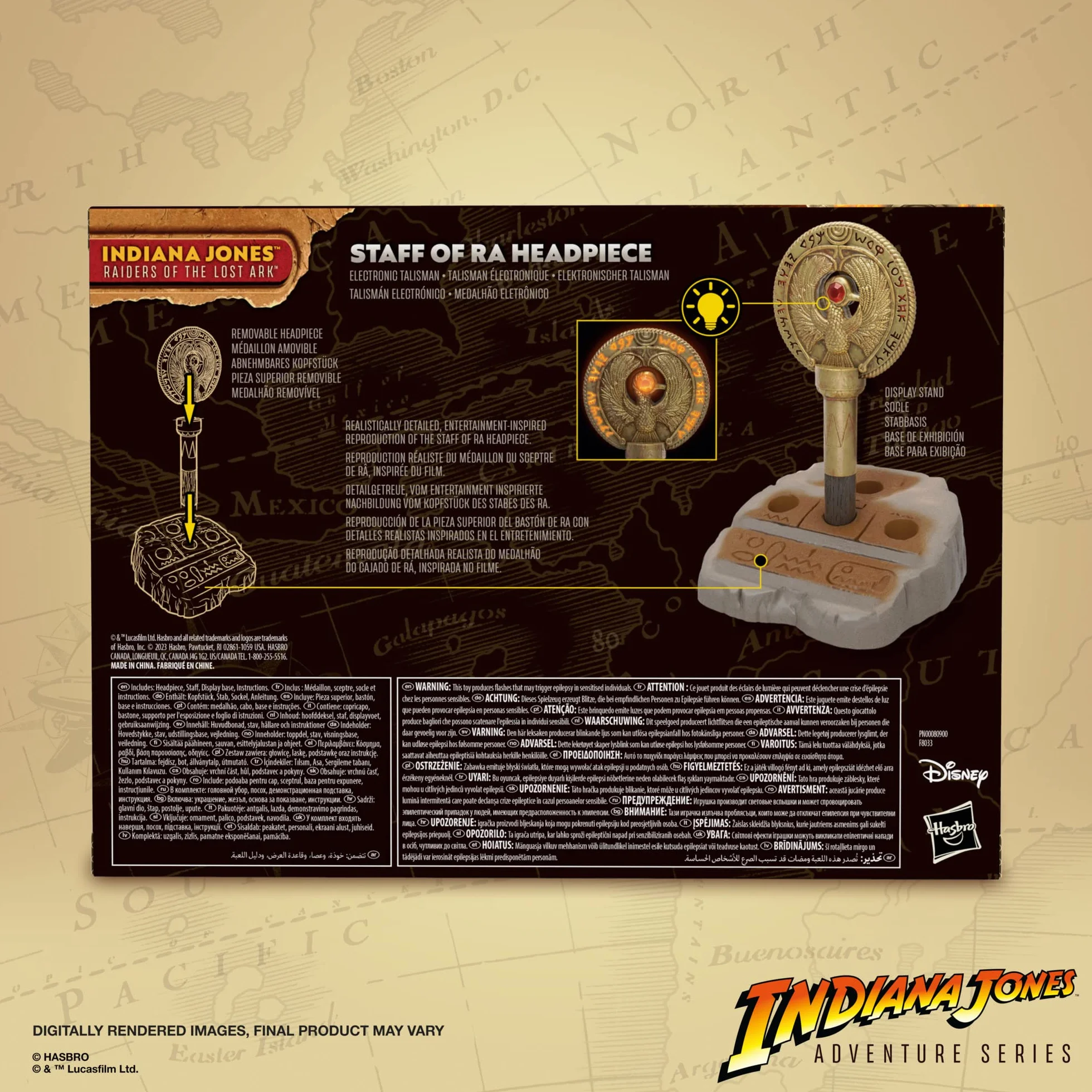 Hasbro Indiana Jones Adventure Series Staff Ra Nakrycie Głowy Kostium Wielokolorowy