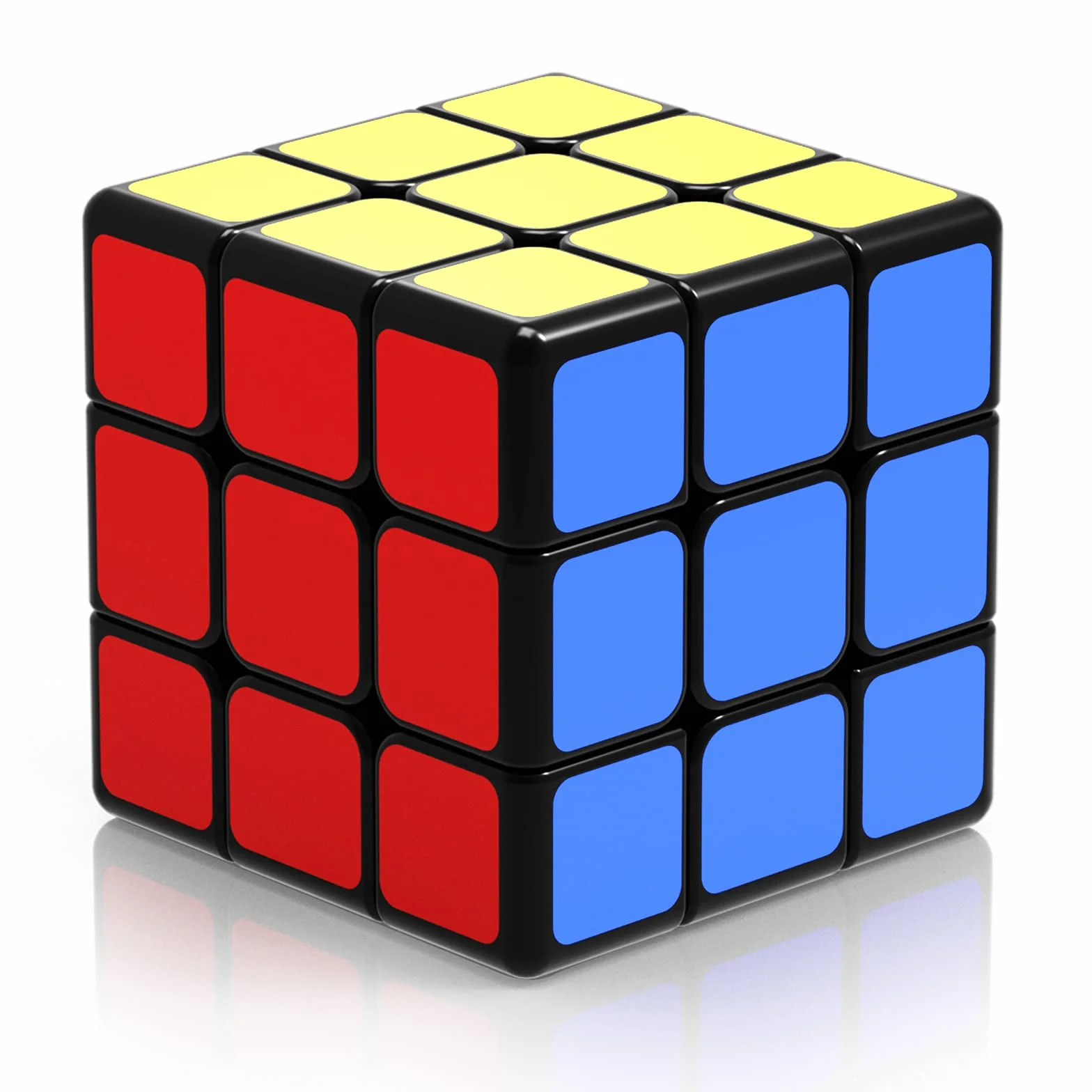 ROXENDA Magiczna Kostka 3x3, Profesjonalny Kostka Prędkości 3x3x3 - Łatwe Obracanie i Płynna Gra, Super Wytrzymała Naklejka w Żywych Kolorach
