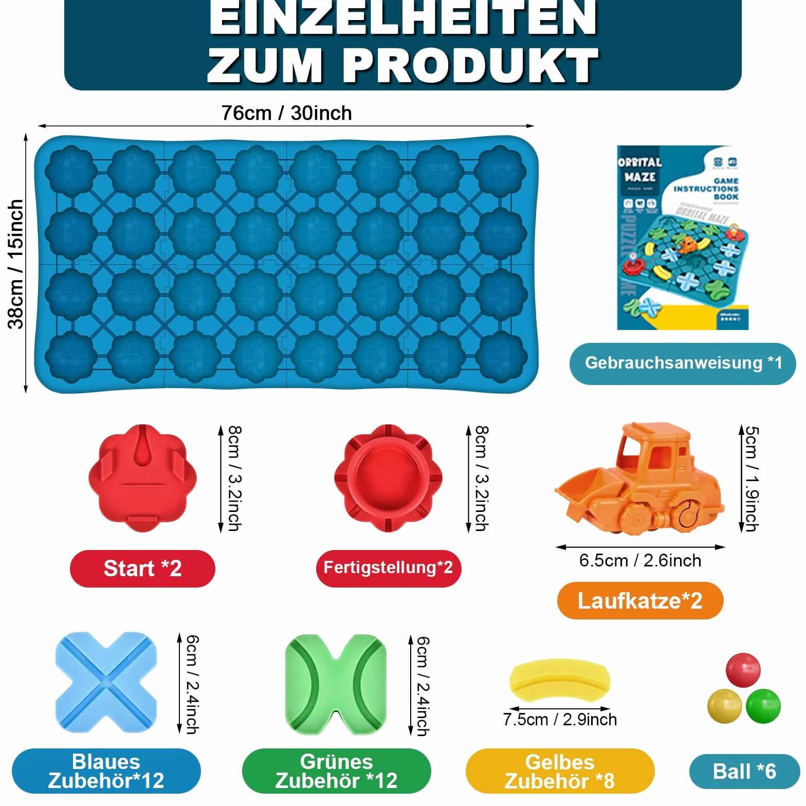 Herenear Labirynt gra planszowa dla dzieci 4 5 6 7 8 lat, duże 78 x 38 cm logiczne budowanie dróg gry towarzyskie, logiczne puzzle edukacyjne na planszach dla wielu graczy i rodziny