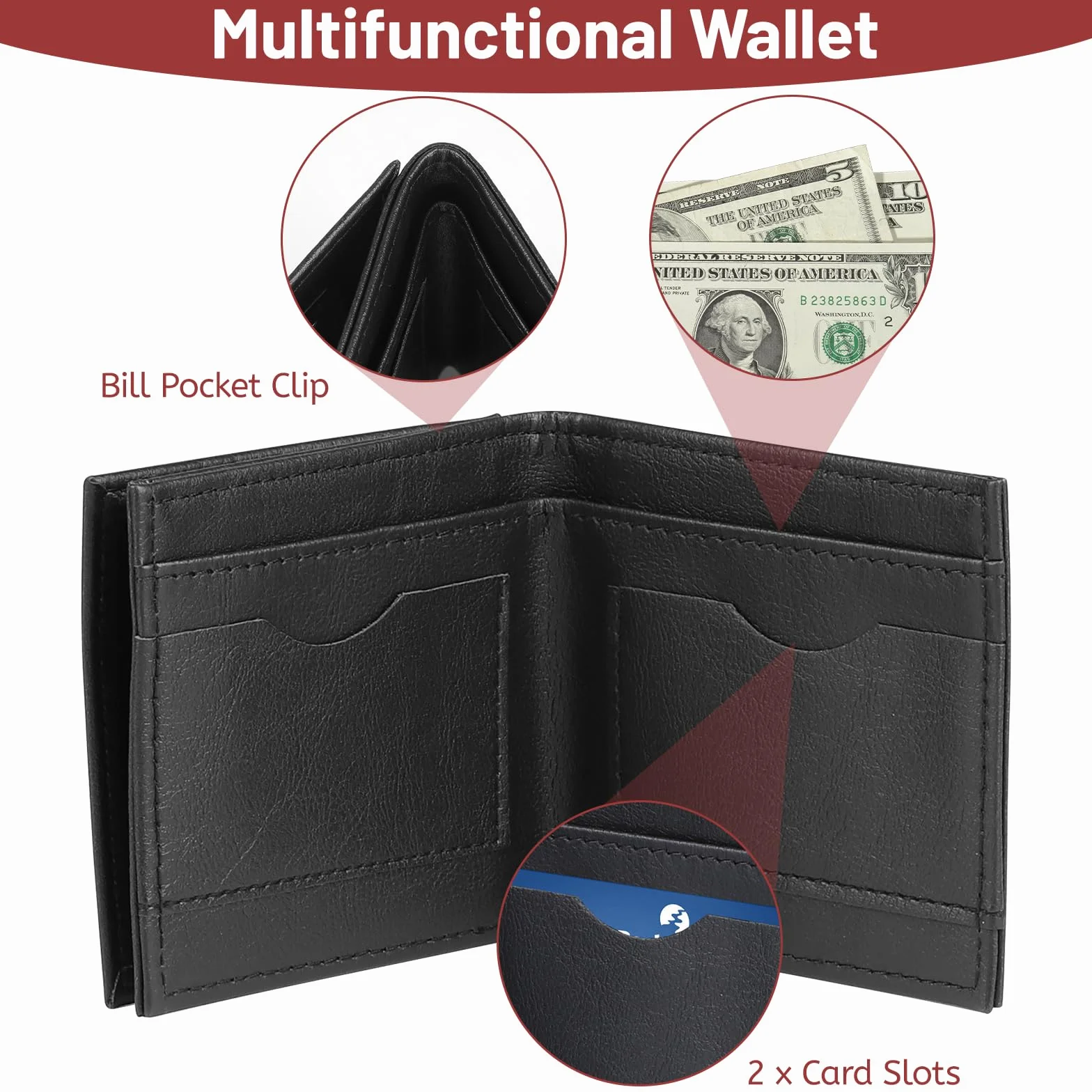 Klein Magic Flame Wallet, Magic Fire Wallet Tricks Prop, Magiczny portfel płomienia