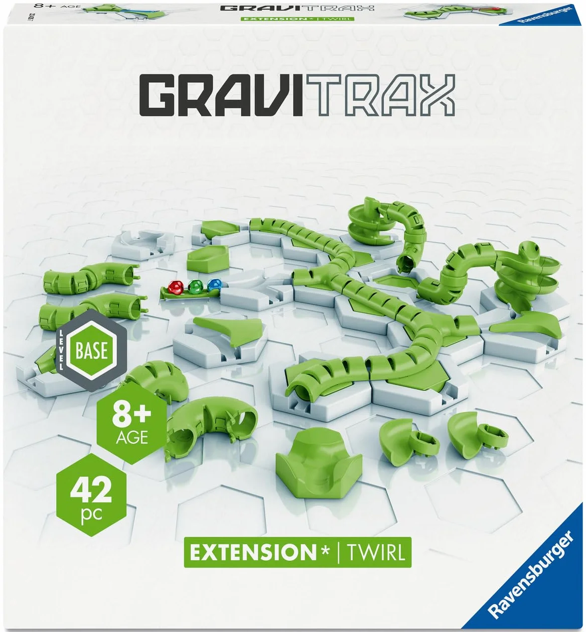Ravensburger - GraviTrax - Twirl 32-częściowy zestaw przedłużający - Circuit de Balls - Kreatywny zestaw do budowania - tor z kulkami - Od 8 lat - Wersja francuska - 22435