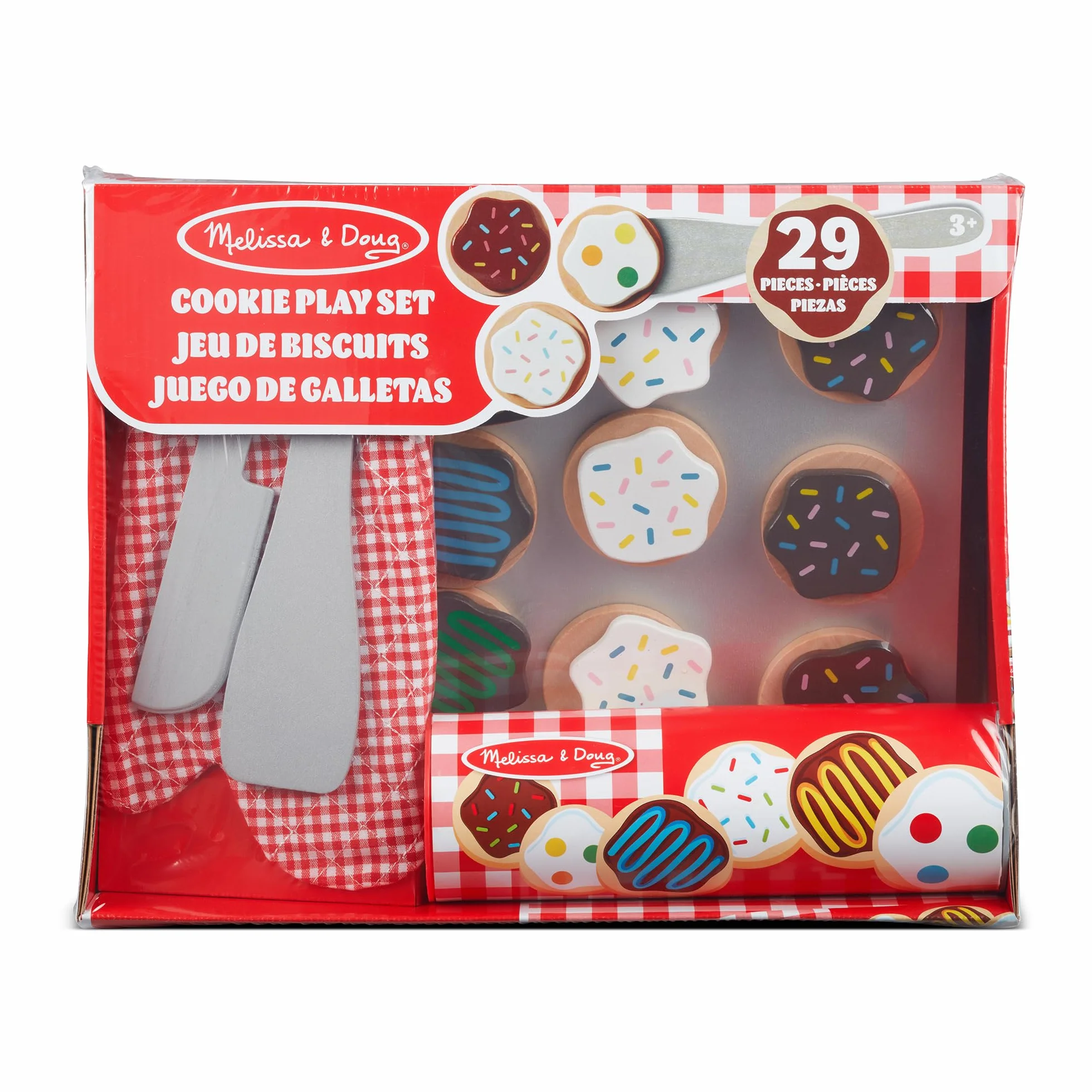 Melissa & Doug drewniany zestaw z ciasteczkami Zabawa Imaginacyjna Drewniane zabawki jedzenie 3+ Prezent dla chłopca lub dziewczynki