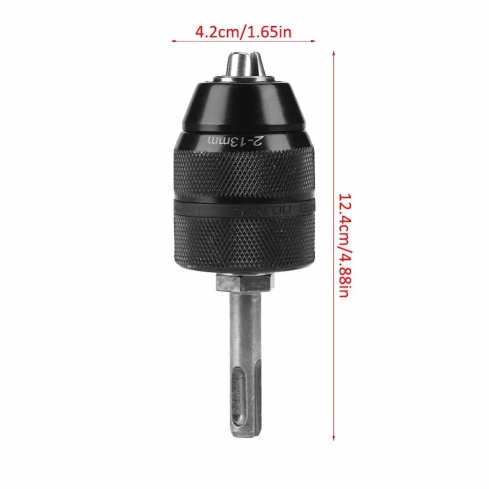 SDS, profesjonalny solidny adapter uchwytu wiertniczego 2-13 mm, bezkluczykowy konwerter uchwytu wiertniczego z akcesoriami adaptera SDS