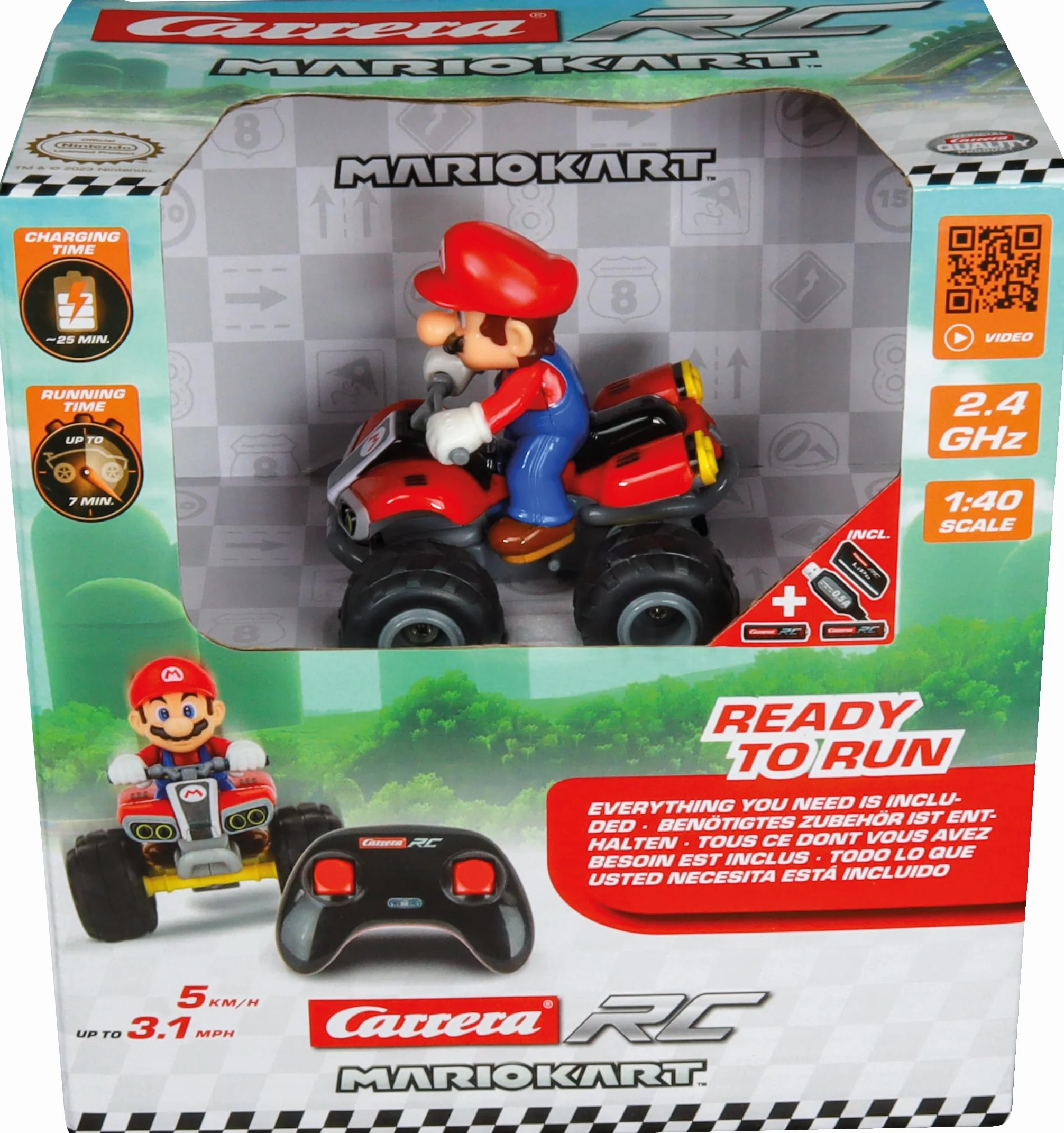 Carrera - 370400020-2,4 GHz Mario Kart, Mario - Quad 1:40
