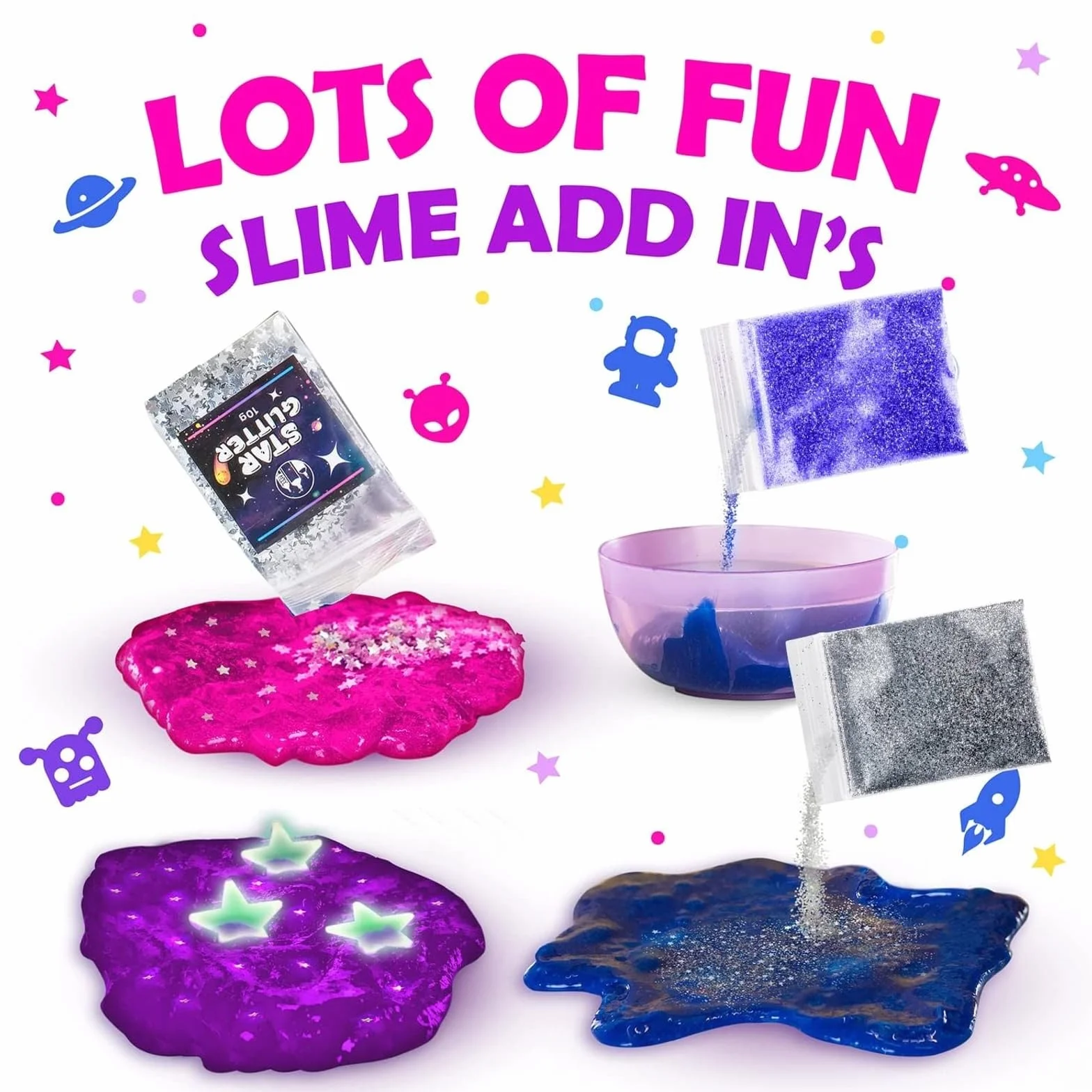 Original Stationery Zestaw Mini Galaxy Slime Glitter Kit dla Dziewczynek 10-12 lat