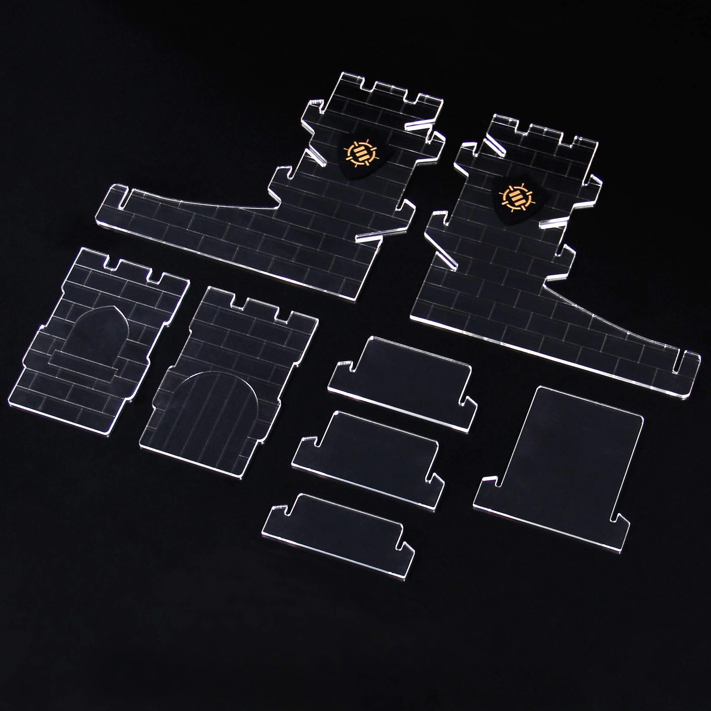 ENHANCE Wieża kostkowa miska na kostki do gier typu RPG – konstrukcja wieży zamkowej, przenośny wałek, rzuć do 14 kostek – wytrawiony design, idealny na Game Nights