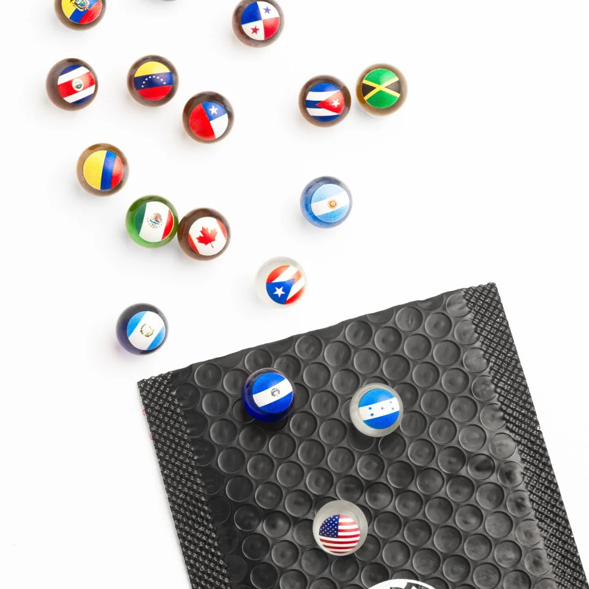 3 paczki Kolekcja Marmurów z Flagami Kraju | 10 losowych flag w opakowaniu | Small World Collection