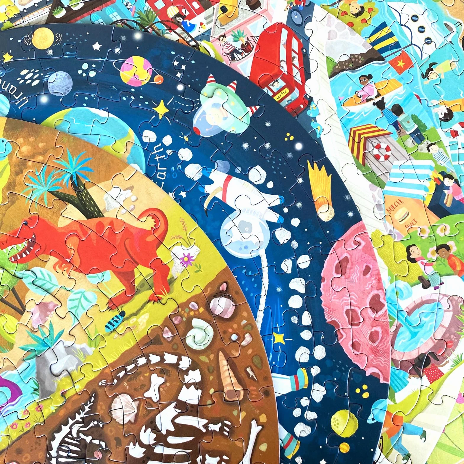 Mapa świata puzzle dla dzieci puzzle w wieku 5-8 lat - 150 sztuk zwierząt świata układanka ze 100% pochodzących z recyklingu - okrągłe wyrzynarki dla dzieci w wieku 5 lat od boppi