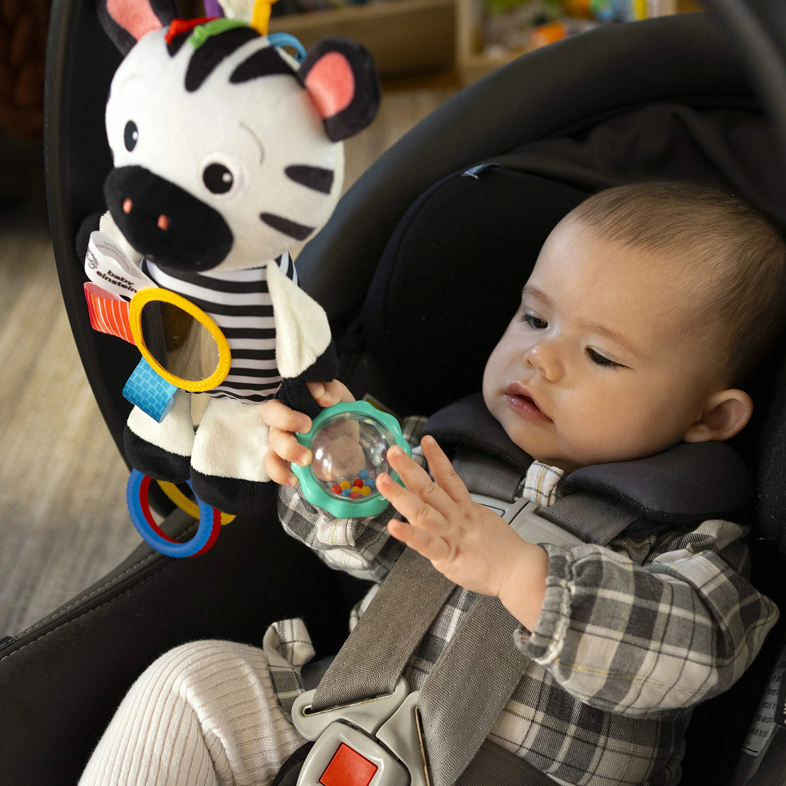 Baby Einstein Zen's Sensory Play pluszowy wózek aktywność zabawka dla niemowląt, wiek noworodek +