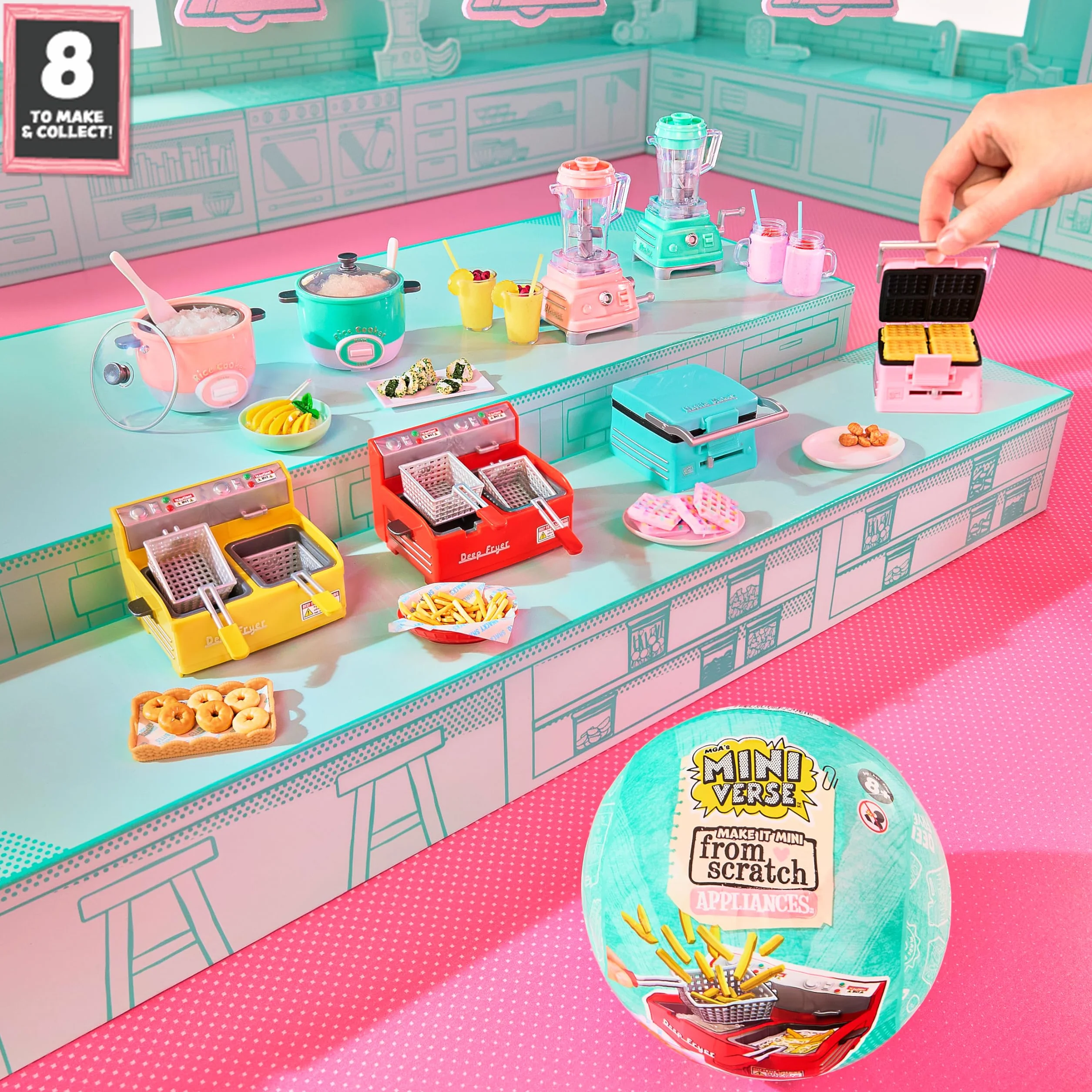 MGA's Miniverse Make It Mini From Scratch Appliances Series 3 - Działające Mini Urządzenia, Zestaw DIY z Żywicy dla Dzieci 8+