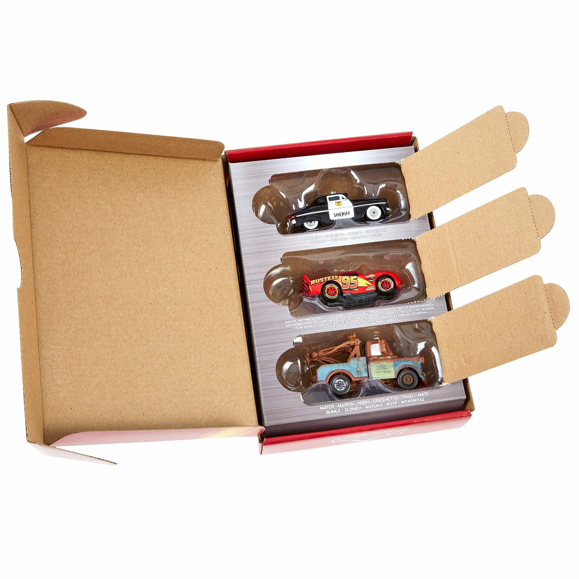 Mattel Disney Pixar Cars - pojazdy Disney Pixar Sprężyny Chłodnicy 3-Pak popularne odlewane pojazdy Zabawki Wiek 3 plus HBW14