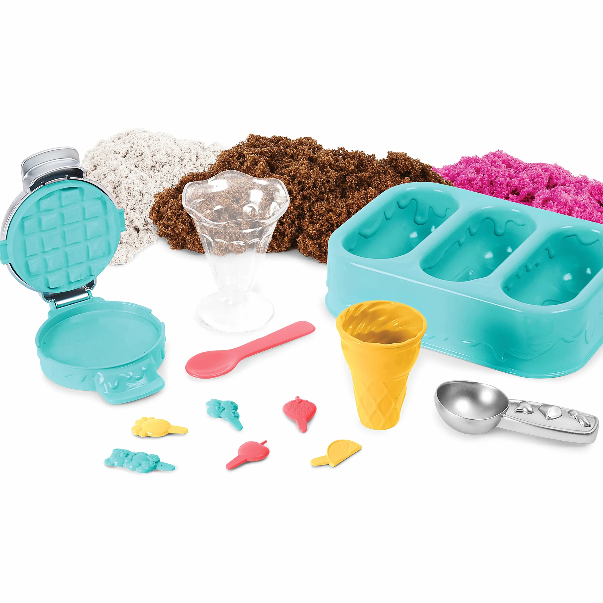 Kinetic Sand Lodowe specjały zestaw 3 kolorów pachnącego piasku kinetycznego z akcesoriami