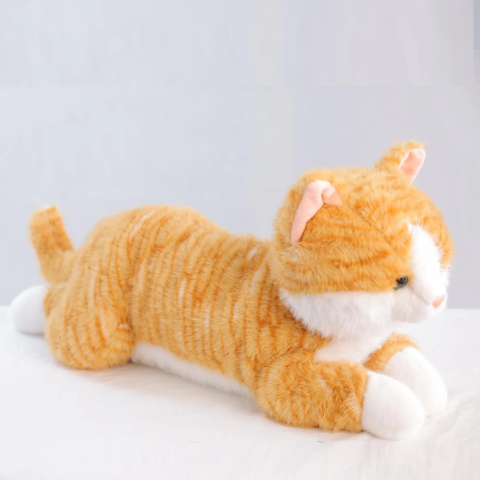 Ciężki pluszowy kot – ważony kot (45 cm/60 cm) – 0,9 kg/2,1 kg – szary, pomarańczowy, czarny – miękka zabawka uspokajająca dla dzieci i dorosłych