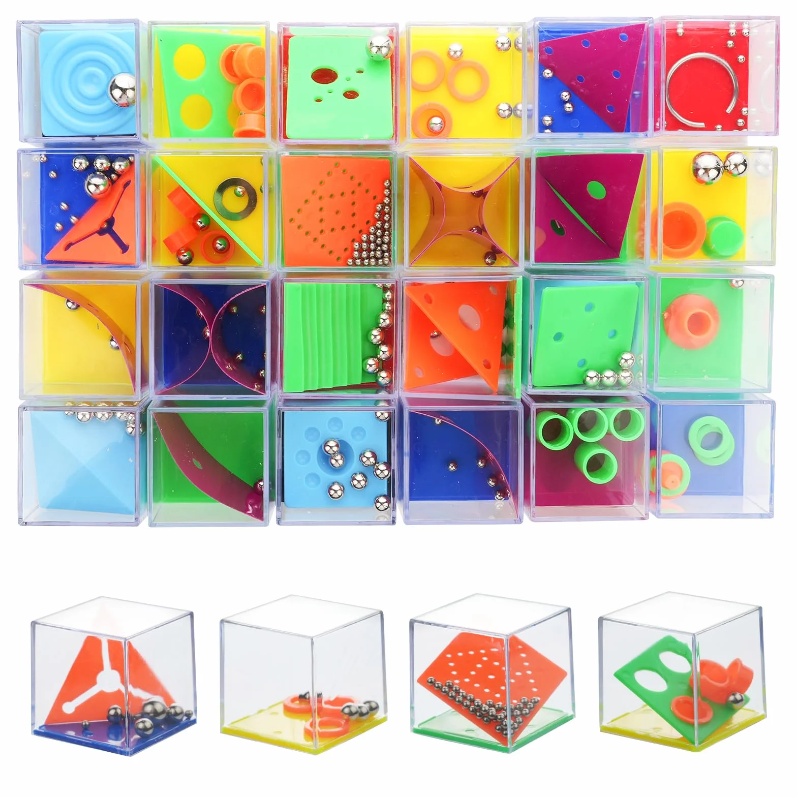 OSDUE 24 Sztuki Mini Puzzle Gry - Różne Poziomy Gier Jigsaw i Zręcznościowych