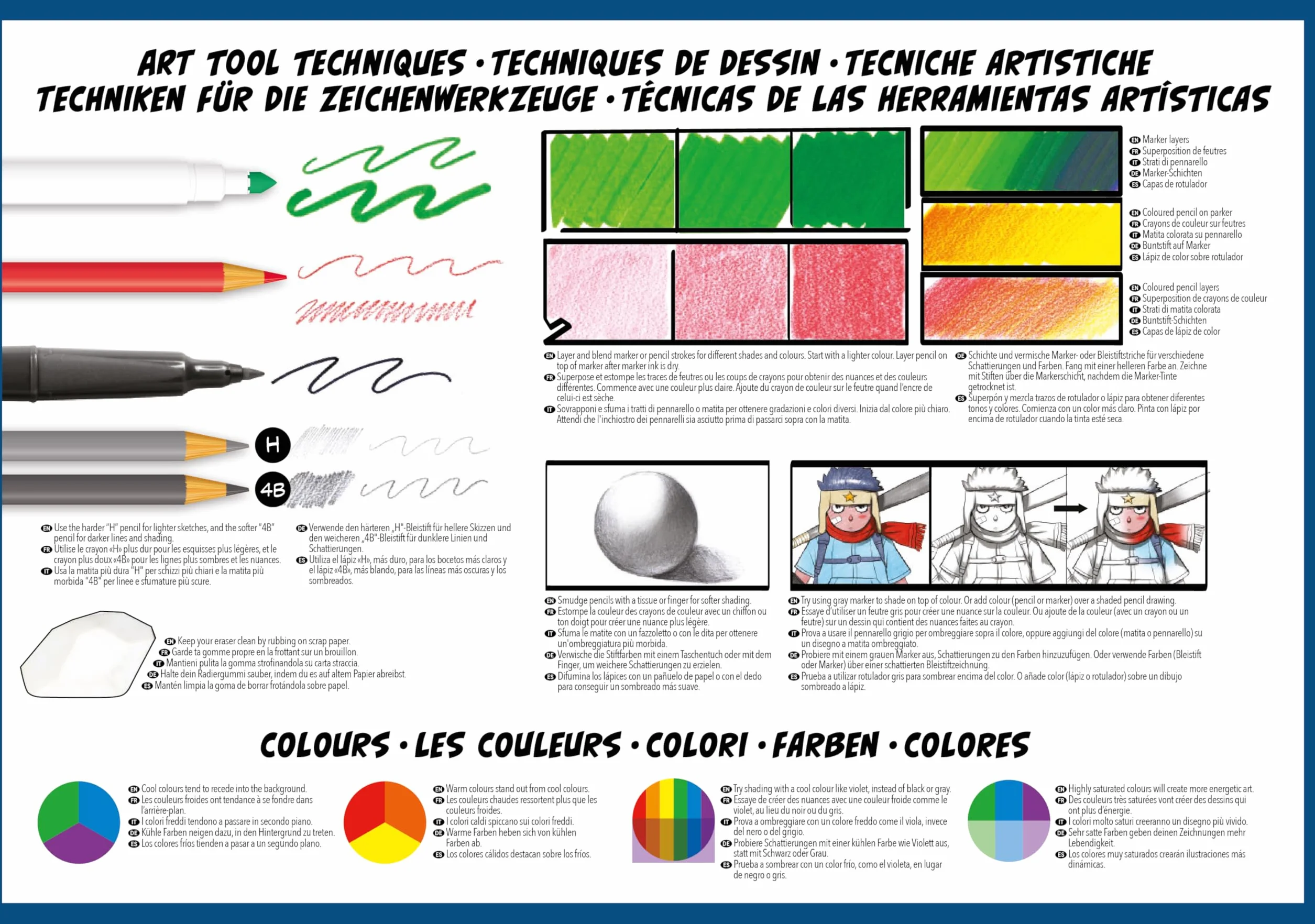 Crayola Zestaw do rysowania mangi 45 elementów dla dzieci od 8 lat