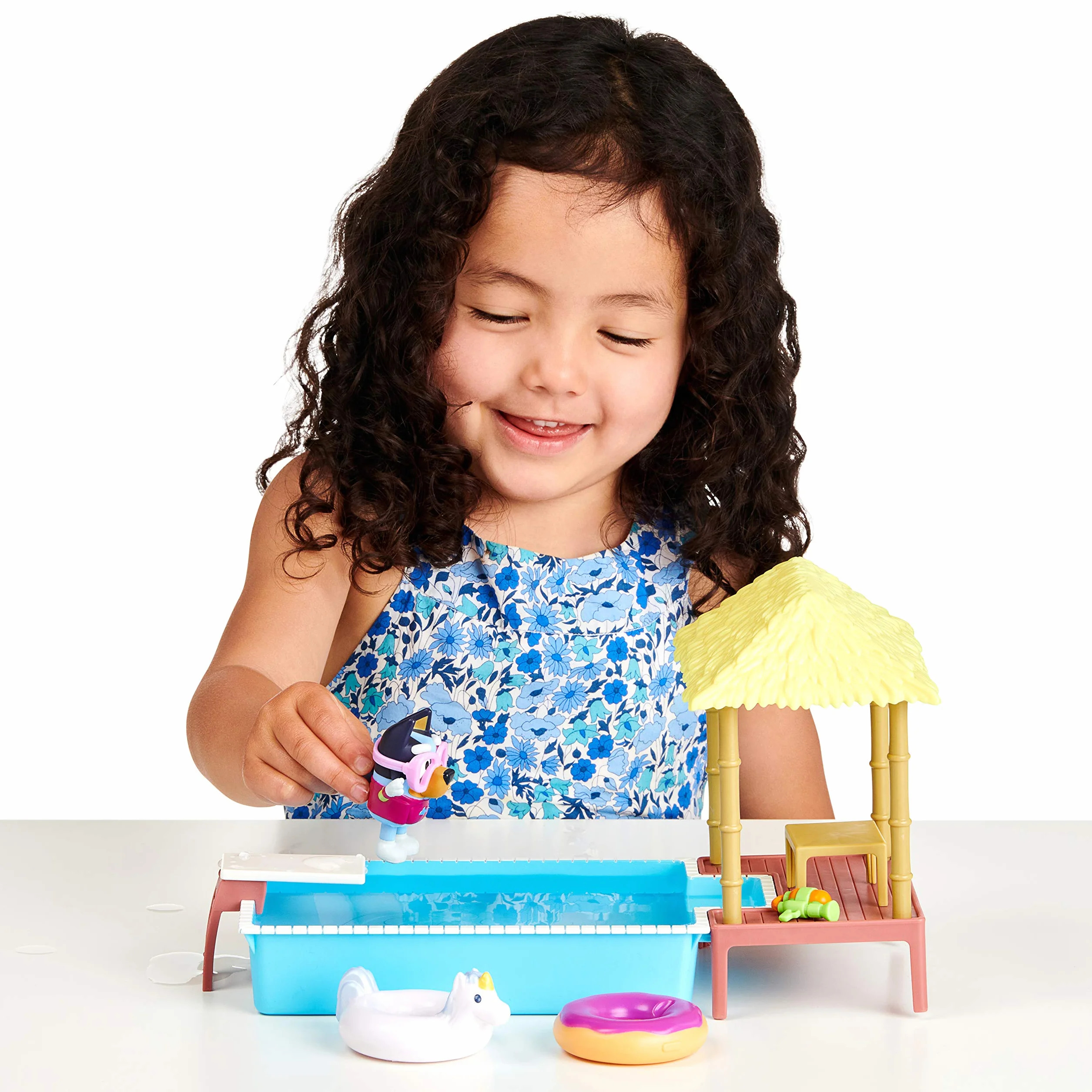 Bluey Pool Time Fun Playset with Diving Board and Deck