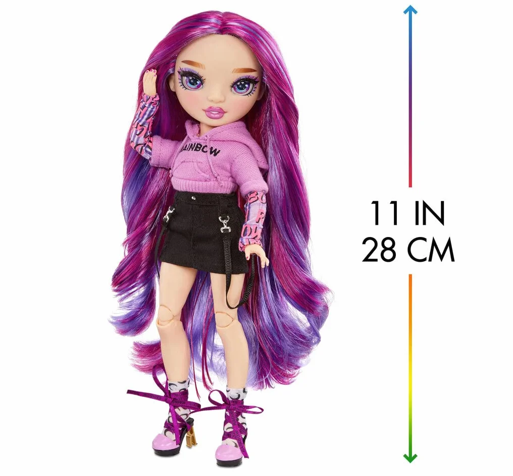 Rainbow High Lalka Modowa - Kolekcjonerska Zabawka Dla Dzieci - z 2 Strojami Oraz Akcesoriami Dla Lalek - Swietny Prezent Dla Dzieci w Wieku 6-12 Lat, EMI VANDA - Orchid (Ciemnofioletowa)