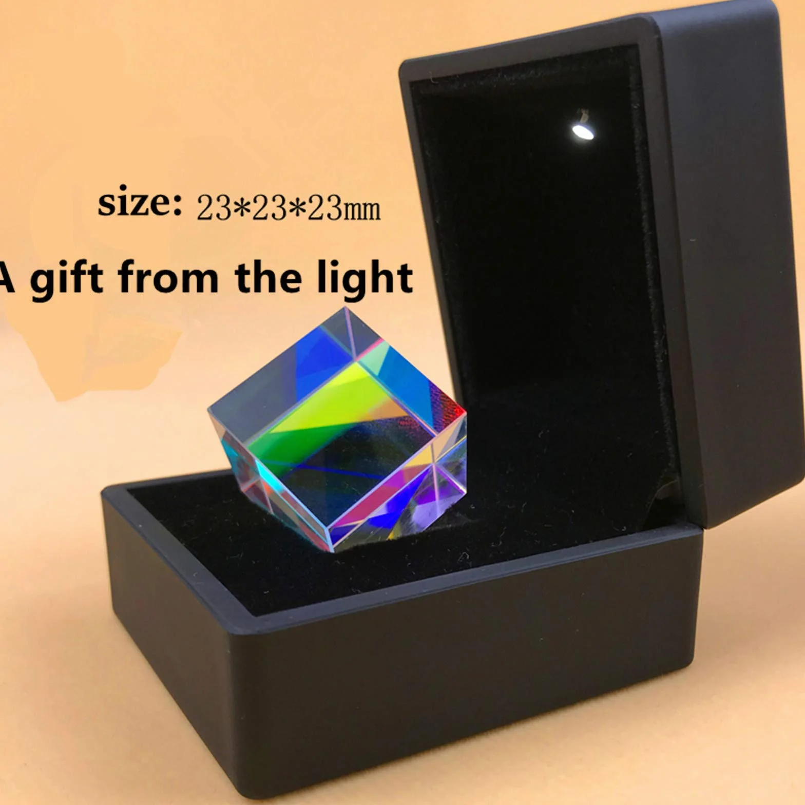Kostka pryzmatyczna 2,3 cm ze szkła optycznego, pryzmat dichroiczny RGB, eksperyment optyczny dla dzieci