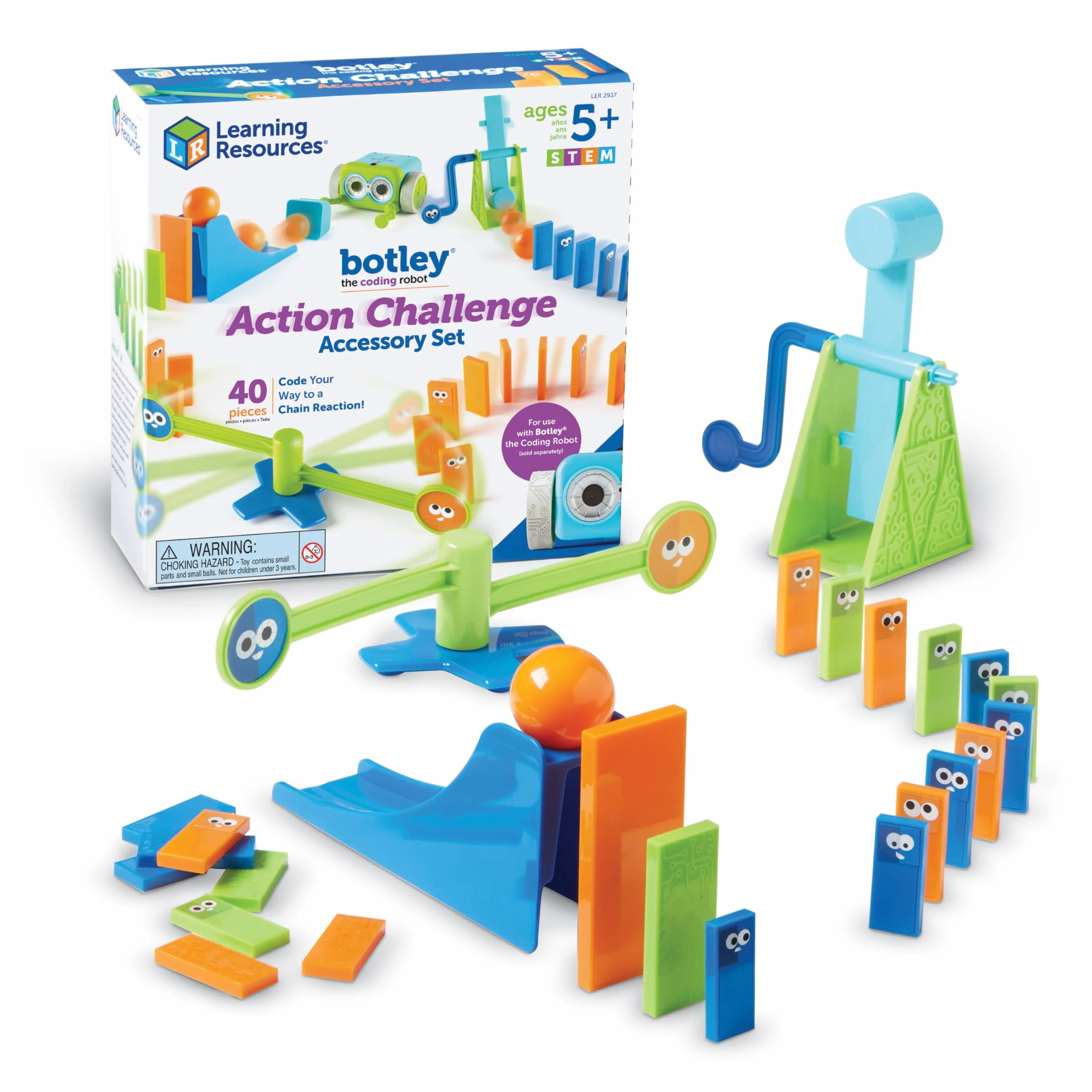 Learning Resources Botley The Kodowanie Robot Akcja Wyzwanie Accessory 40-Kawałek Zestaw