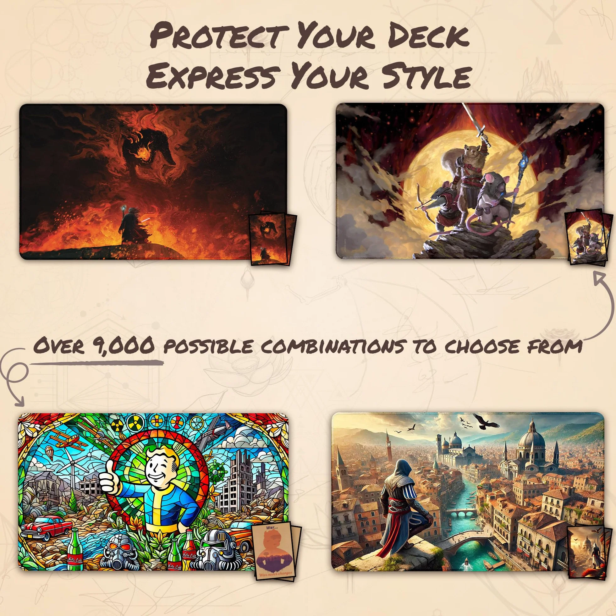 Anato Finnstark The Raven's Nightmare Stitched MTG Playmat Bloodborne Magic The Gathering Play Mat TCG