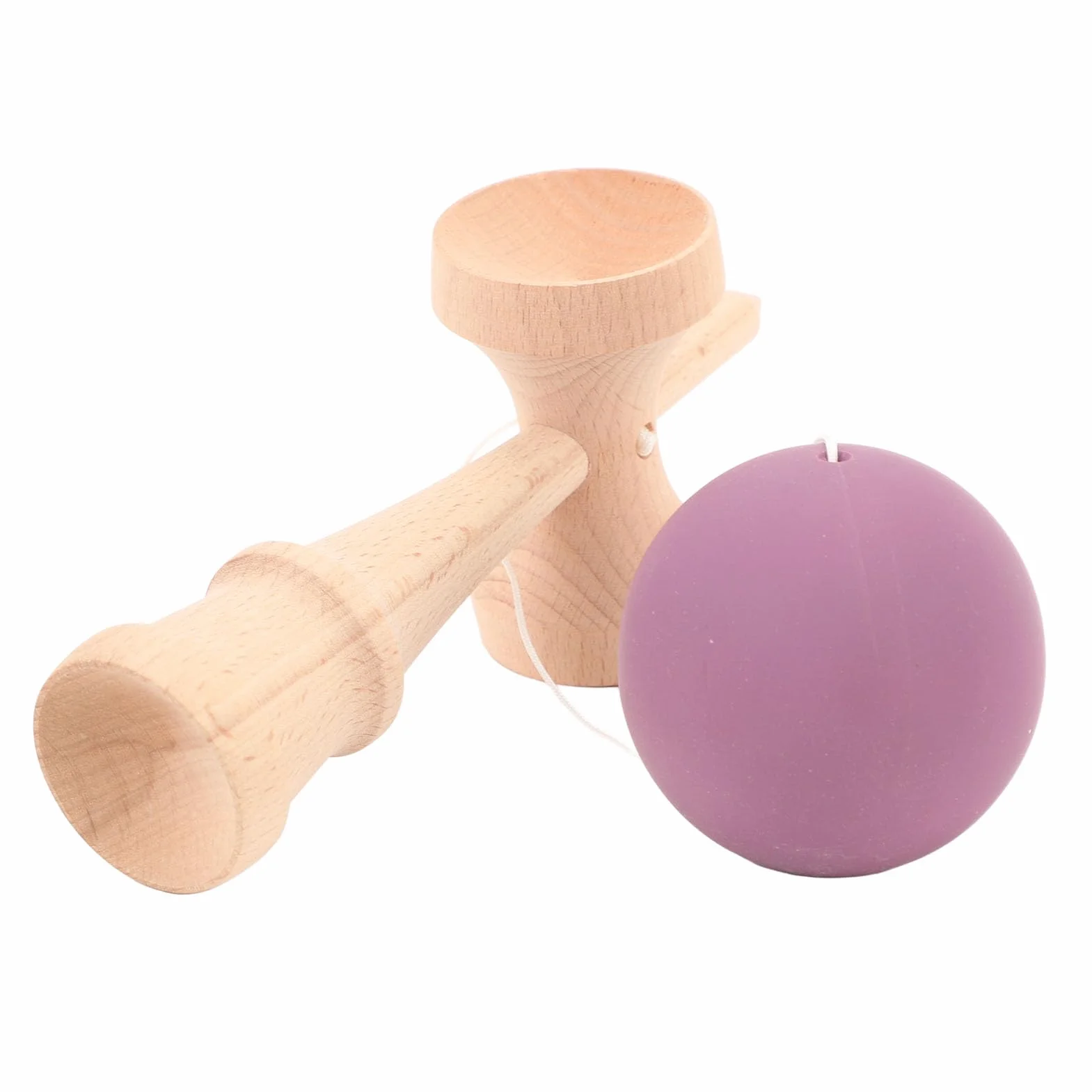 Kendama Toy, Wooden Catch Ball Kendama Wooden Kendama Toy Portable Kendama Poprawia koordynację Oka Dłoni ze Sznurkiem do Pomieszczenia i na Zewnątrz (PURPLE)