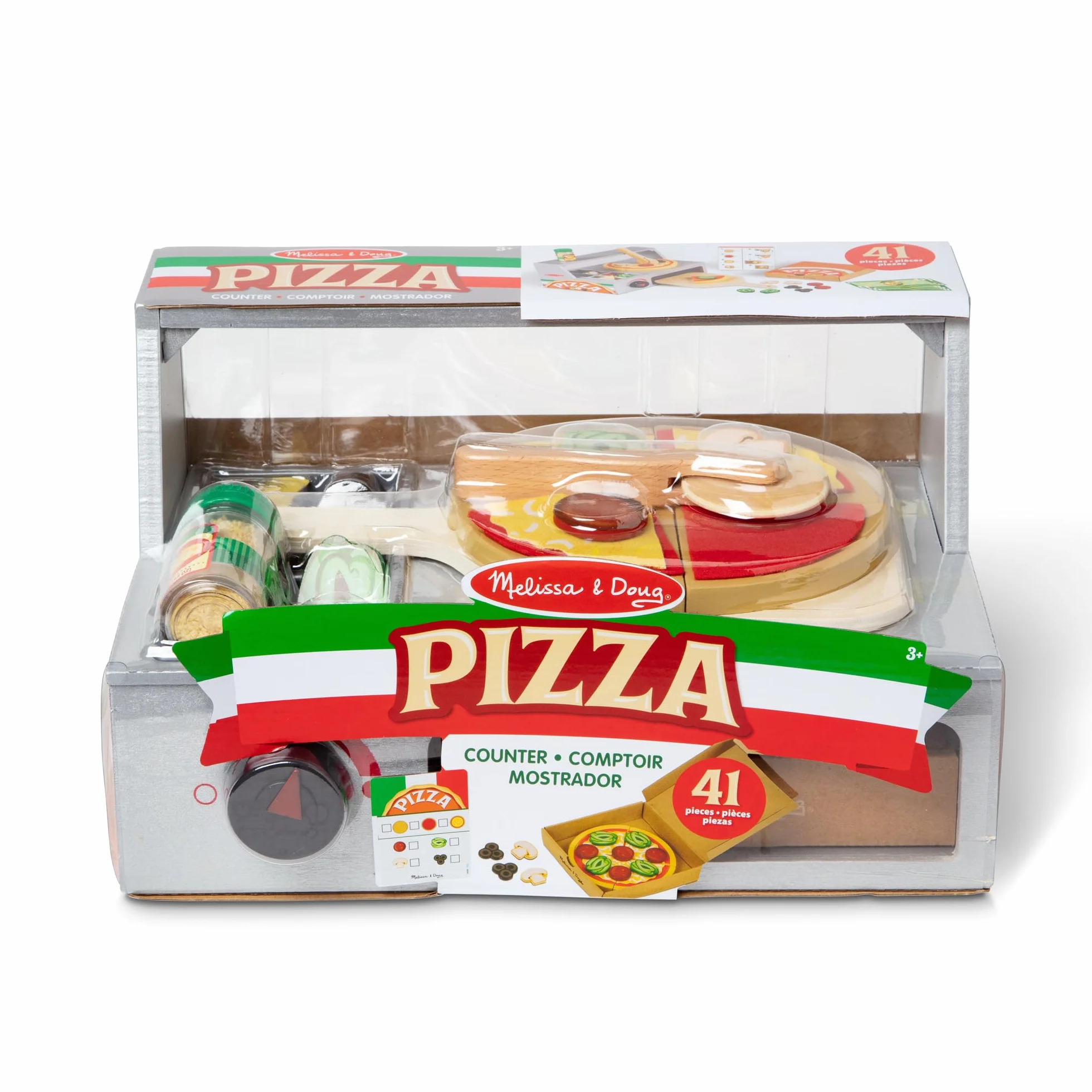 Melissa & Doug Upiec Pizza Lada Zestaw do Zabawy Dla Dzieci | Wiek 3+ Lata| Udawaj bawisz się | Prezent dla chłopca lub dziewczyny