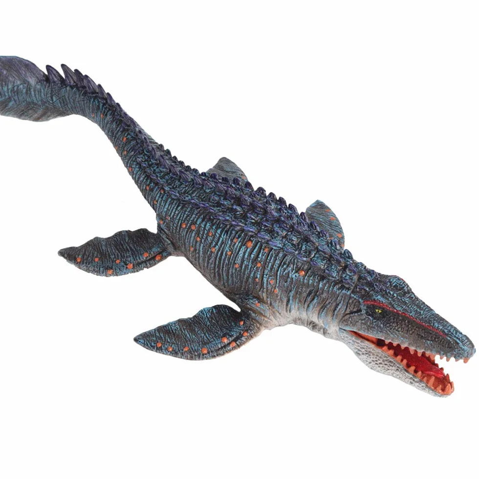 JOKFEICE Realistyczne figurki zwierząt Mosasaurus Solid Sea Animal Toy, projekt naukowy, ciasto Topper, wczesne zabawki edukacyjne Urodziny dla małych dzieci Dzieci w wieku 3 4 5 (duży rozmiar)