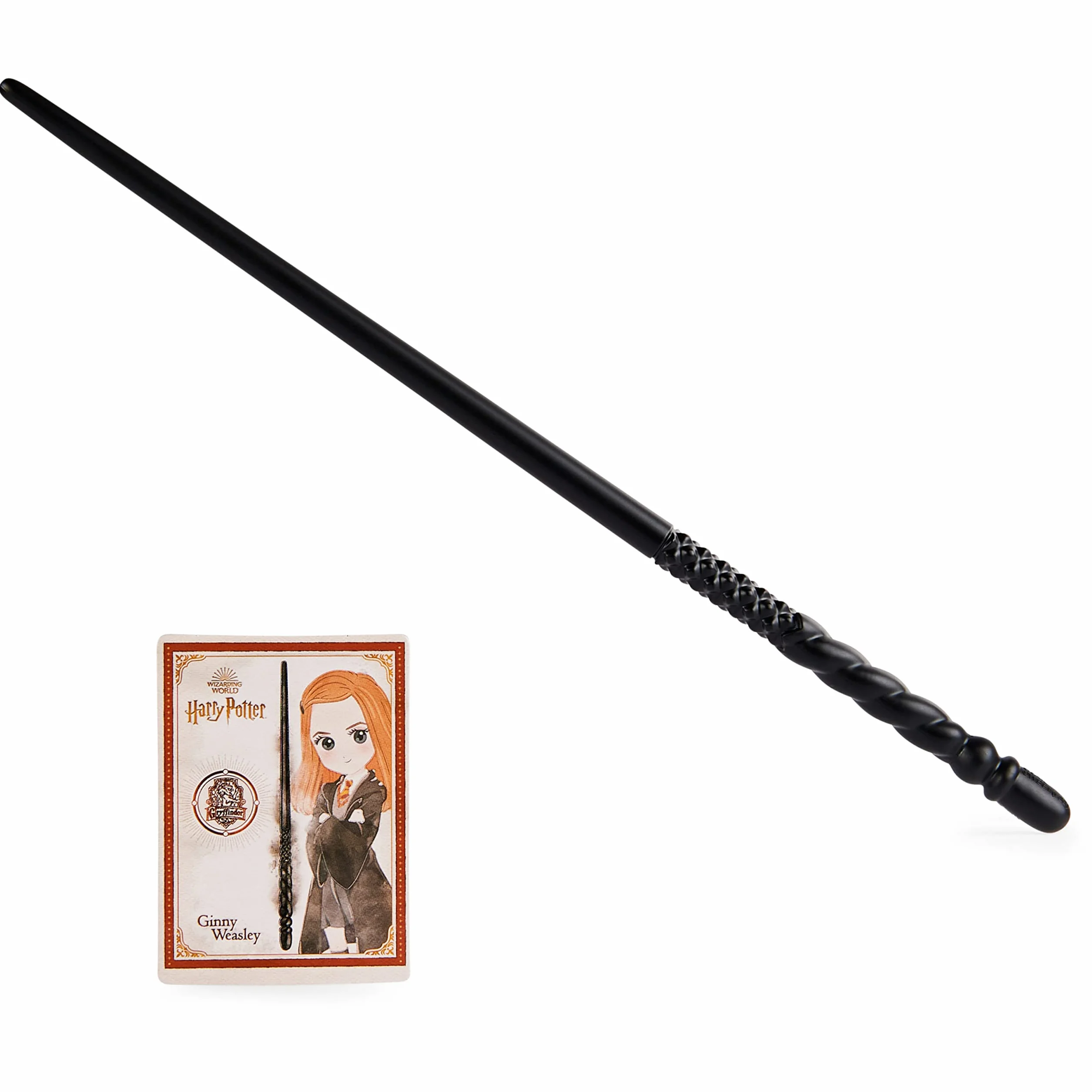 Official Wizarding World, Authentic 12-Inch Spellbinding Ginny Weasley Wand with Collectible Spell Card, Kids’ Harry Potter Fancy Dress Role Play Toys for Ages 6 and up