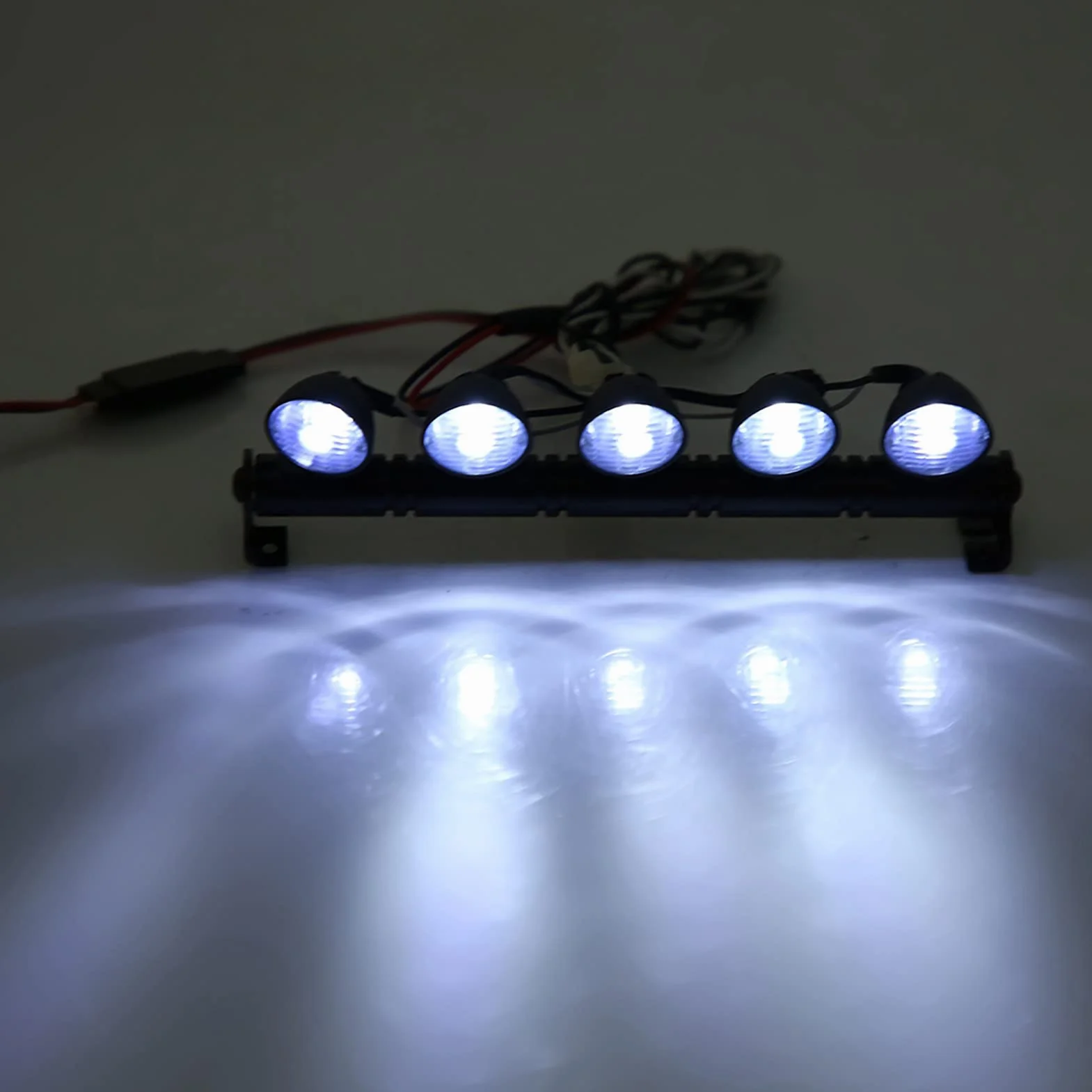 Wpl B16 B36 Metalowa Listwa świetlna LED 5 Diod Reflektor Akcesoryjny dla Axail Scx10 RC Samochód 1/10