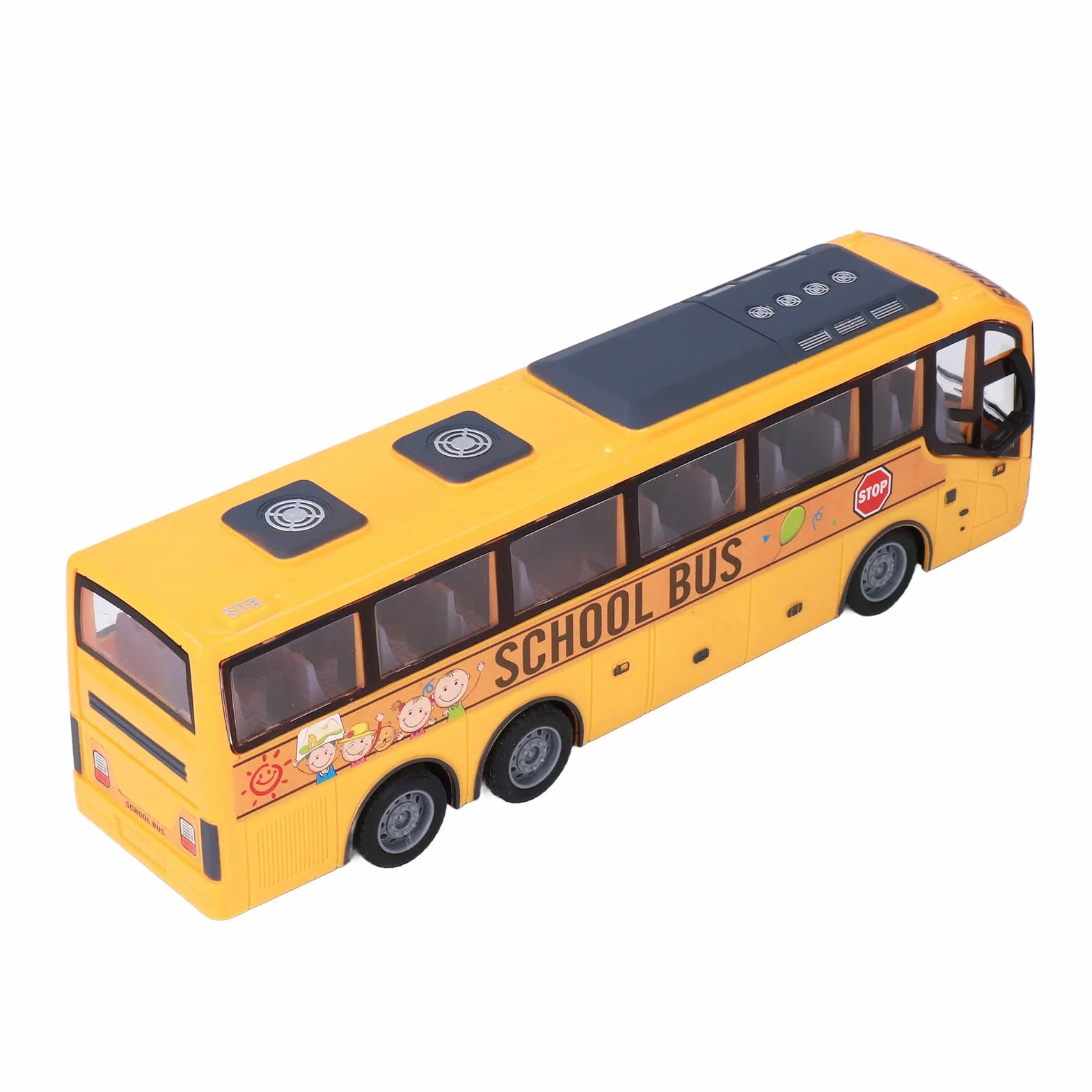 RC School Bus Toy, DziecięCa Symulacja Zdalnego Sterowania Autobusem z Lekkim Elektronicznym Pojazdem Zabawka Urodzinowy