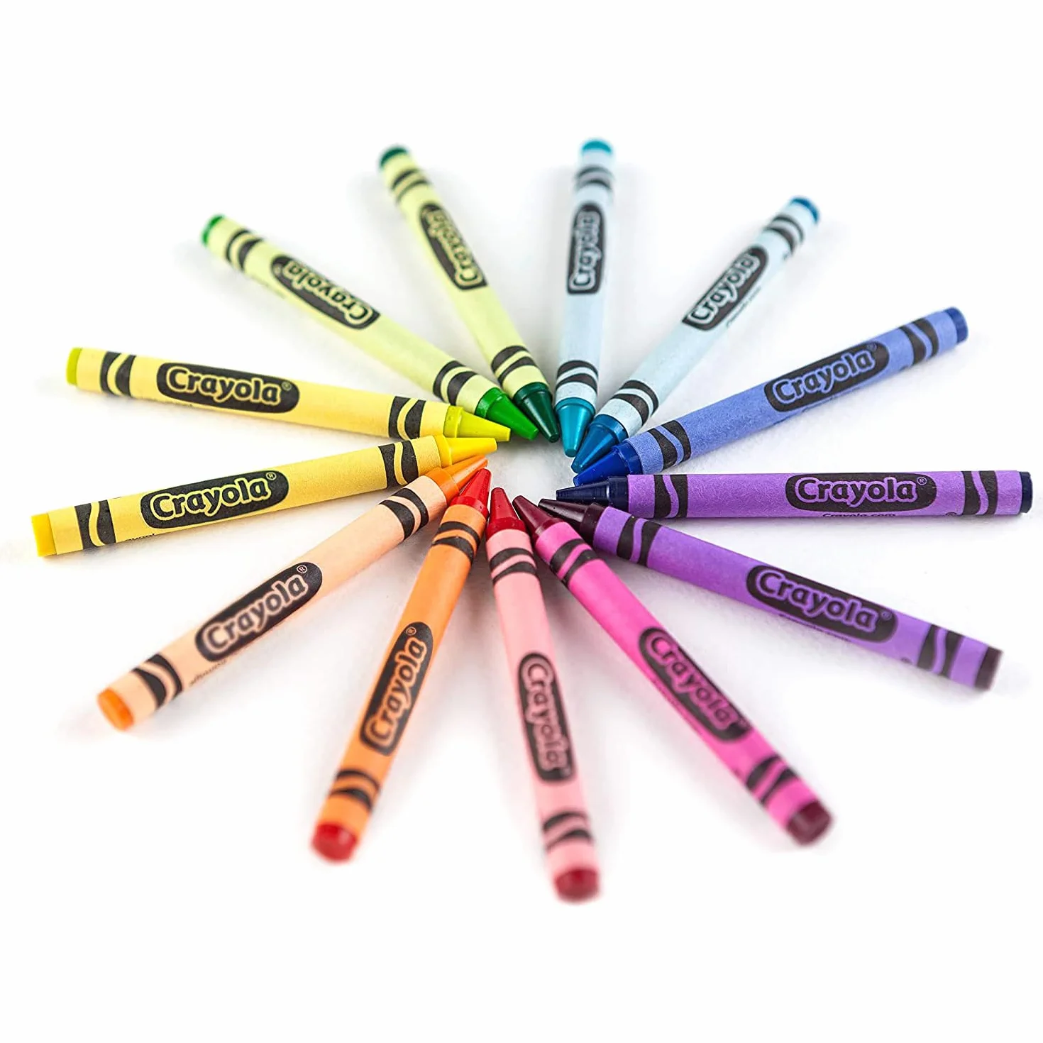 Crayola - Kredki Woskowe dla Dzieci, 64 Kolory + Temperówka, Zestaw Kreatywny do Szkoły i Zabaw, Żywe Kolory, Od 3 Lat, 52-6448