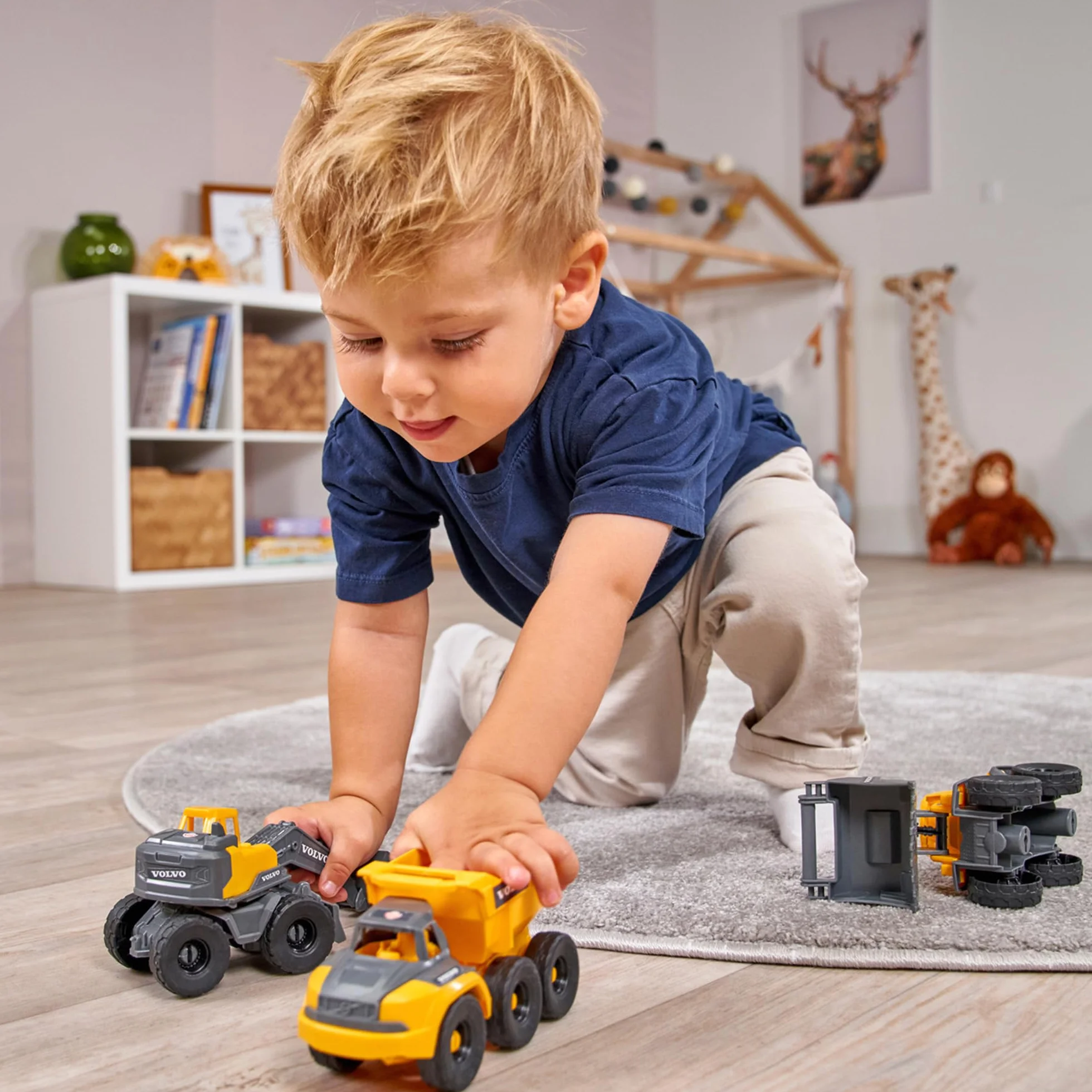 Dickie Toys 203722015 CONSTR 3-pak pojazdów budowlanych Volvo; 16 cm