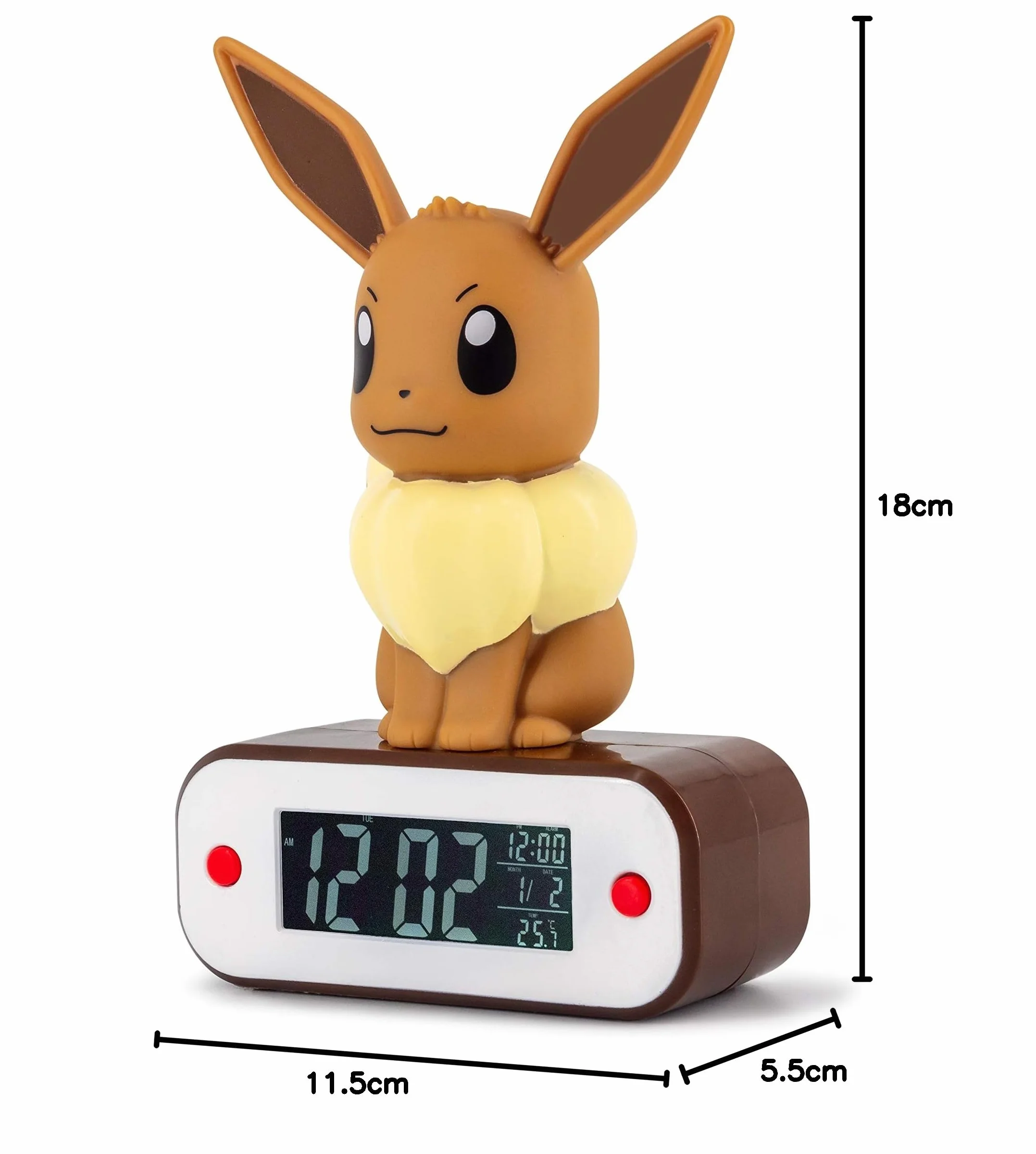 Teknofun Eevee Reloj Despertador Lampara Led Pokemon