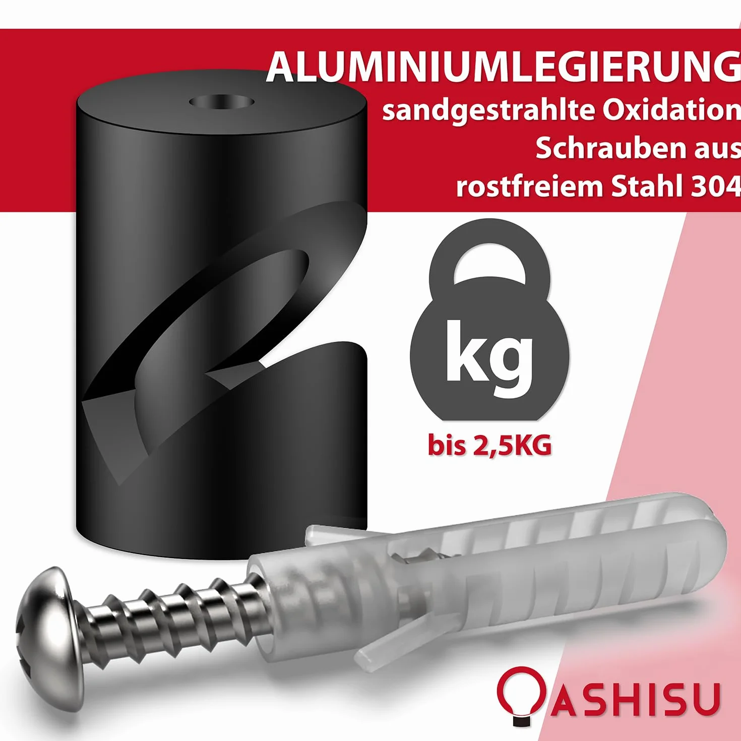 3 sztuki pinów ściennych i sufitowych ze stopu aluminium „V-Stil" czarne do kabli tekstylnych, mocowanie sufitowe, huśtawka małpa, natynkowy uchwyt kablowy do lampy DIY, ze śrubami i kołkami