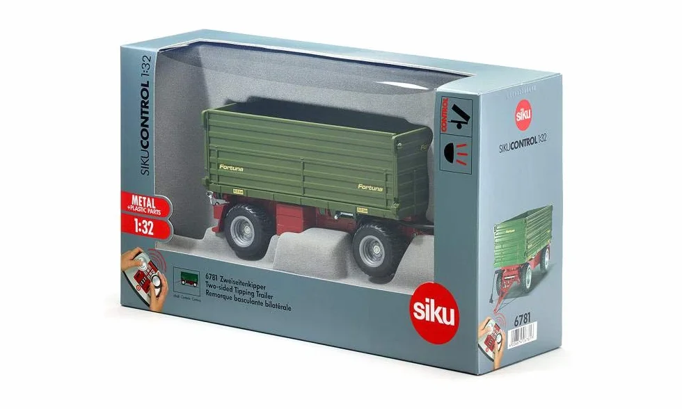 Siku 6781, Model wywrotki obustronnej, 1:32, Zdalnie sterowana, Do łączenia SIKU CONTROL z zaczepem przyczepy, Metal,Tworzywo sztuczne, Zielony