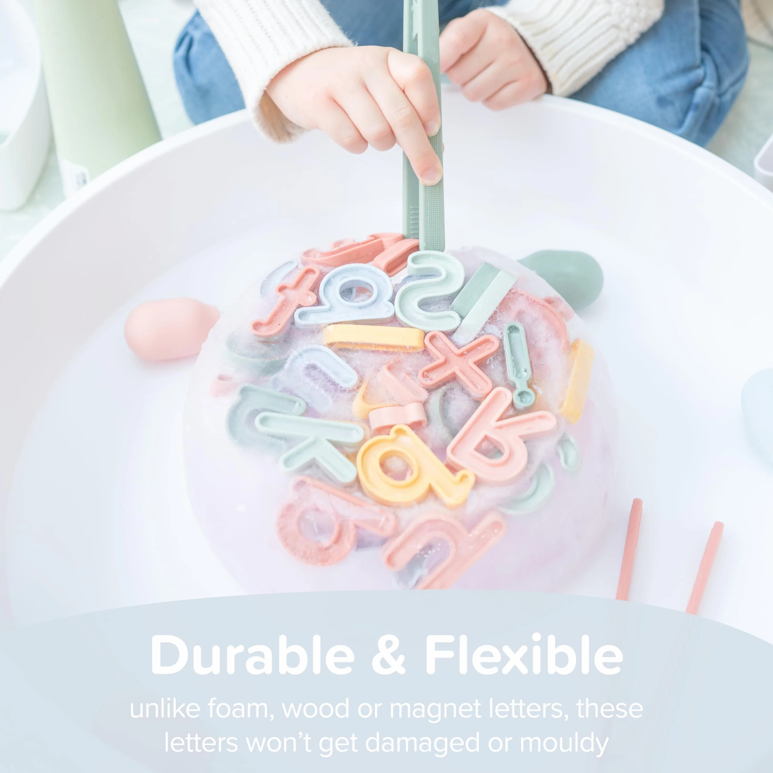 Inspire My Play Zestaw liter alfabetu dla dzieci, zabawki ABC dla 3 latków, zabawa sensoryczna i chaotyczna