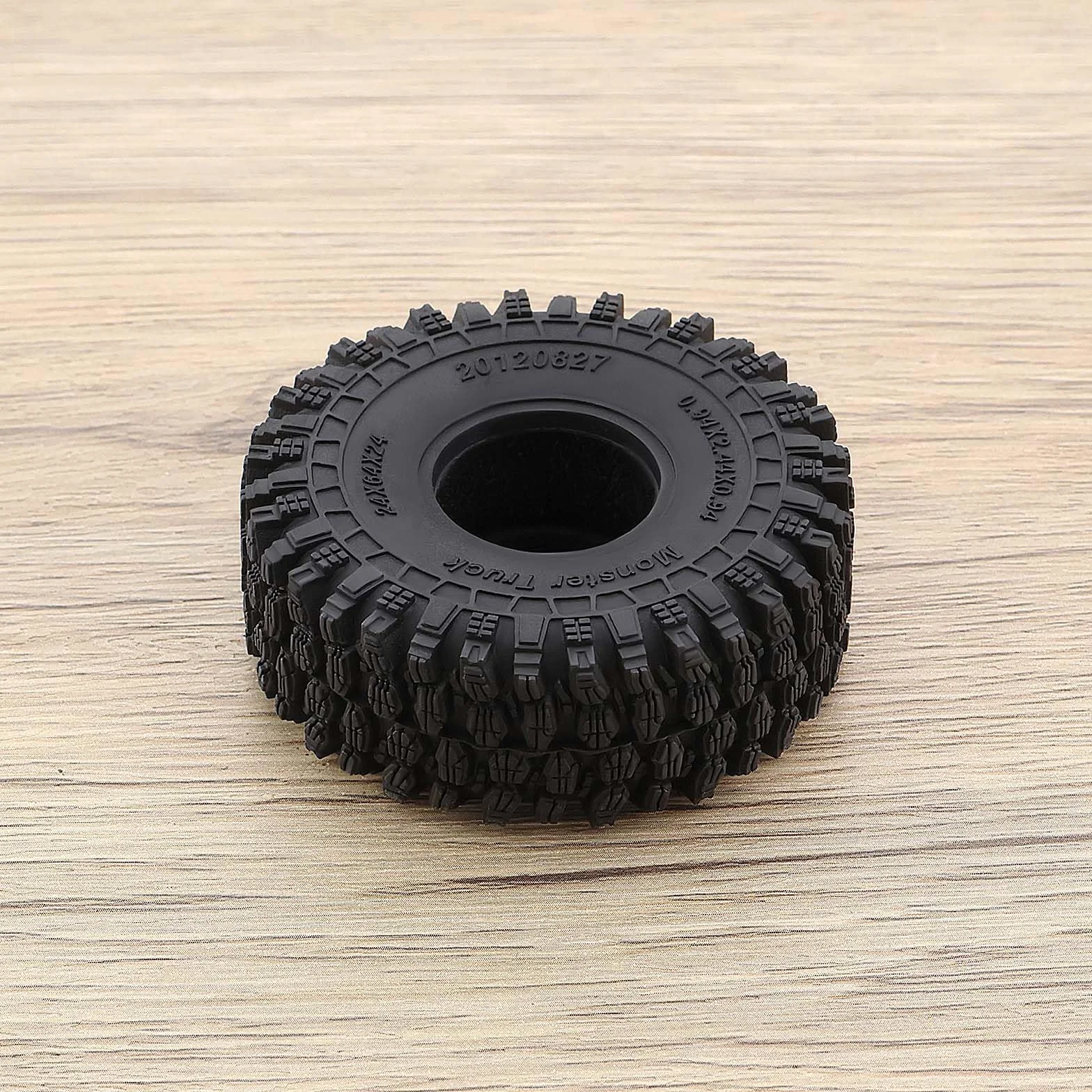 4 szt. 1.0 opony gąsienicowe 64 x 24 mm T1011 koła gąsienicowe RC gąsienicowe gumowe opony kompatybilne z Axial SCX24 AX24 Bronco Gladiator Deadbolt