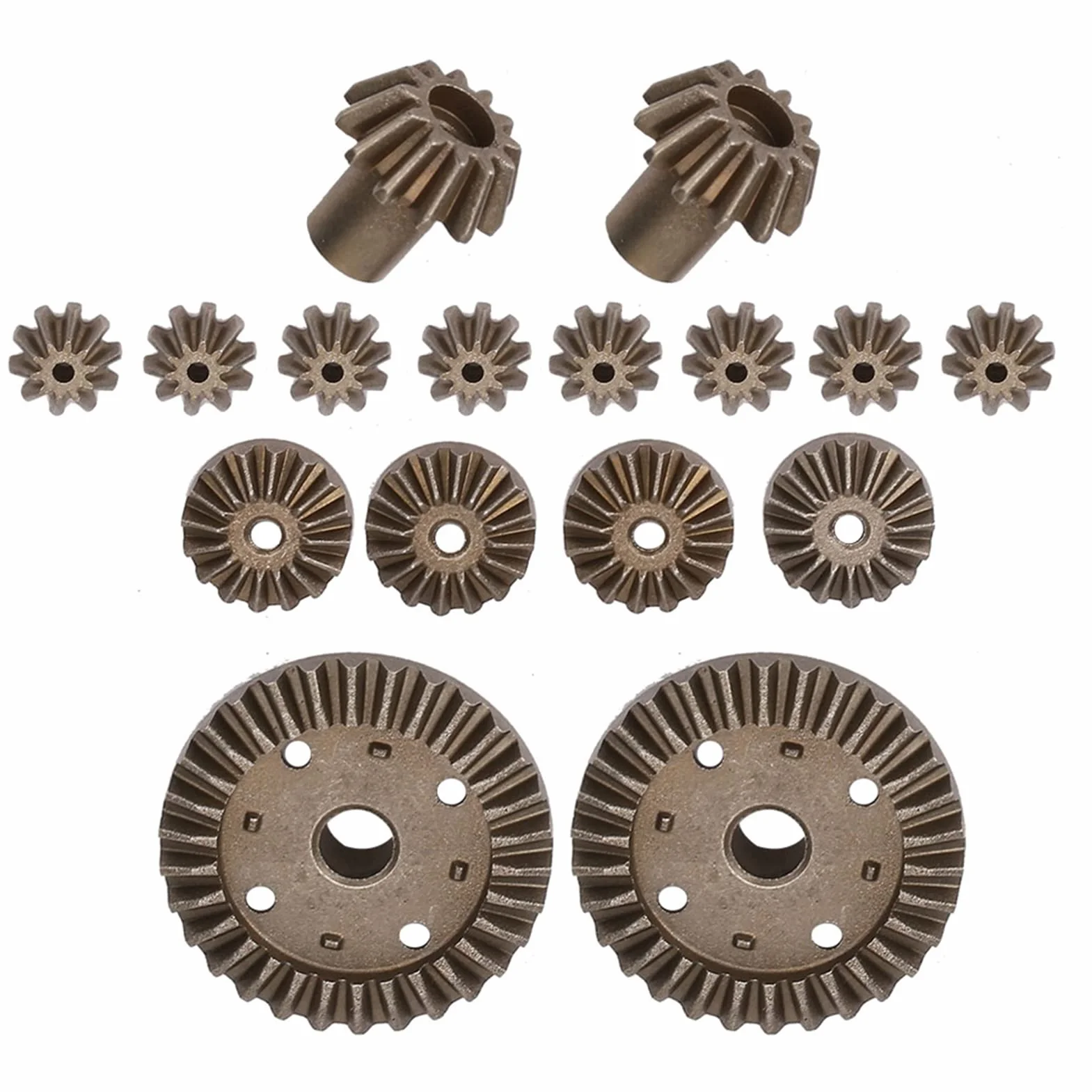 Metal Gear for WLTOYS 12428, Special Zaprojektowane, Ulepszone Części 16pcs w Celu Poprawy Wydajności Samochodu RC, Wykonane z Solidnego Metalu, Odpowiednie z 12423