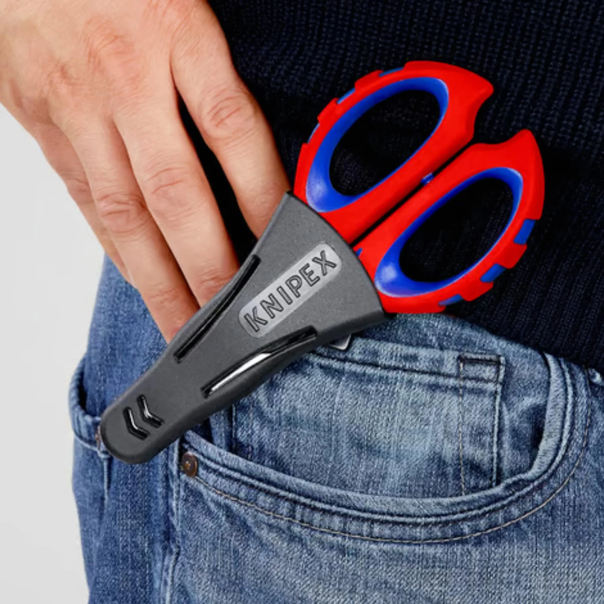 KNIPEX Nożyczki dla elektryków Z wielokomponentowymi nasadkami, wzmacniane włóknem szklanym 160 mm, 95 05 10 SB