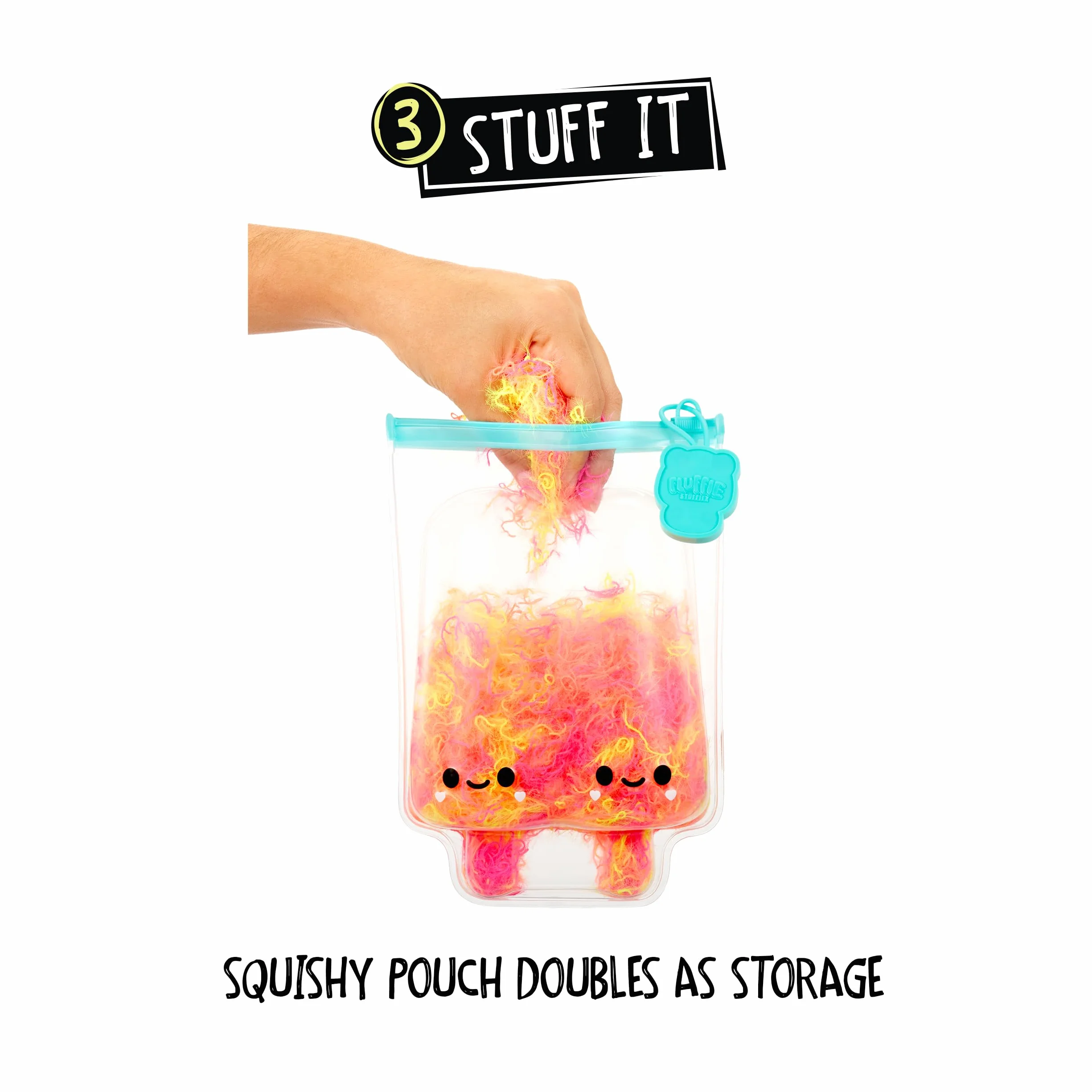 Fluffie Stuffiez Small Collectible Plush - Ice Pops - Niespodzianka po Rozpakowaniu - Przytulny Ultra Puszysty Pluszak DIY z Rodziny Fields - Zabawa Dotykowa i Sensoryczna - Dla Dzieci w Wieku 4+