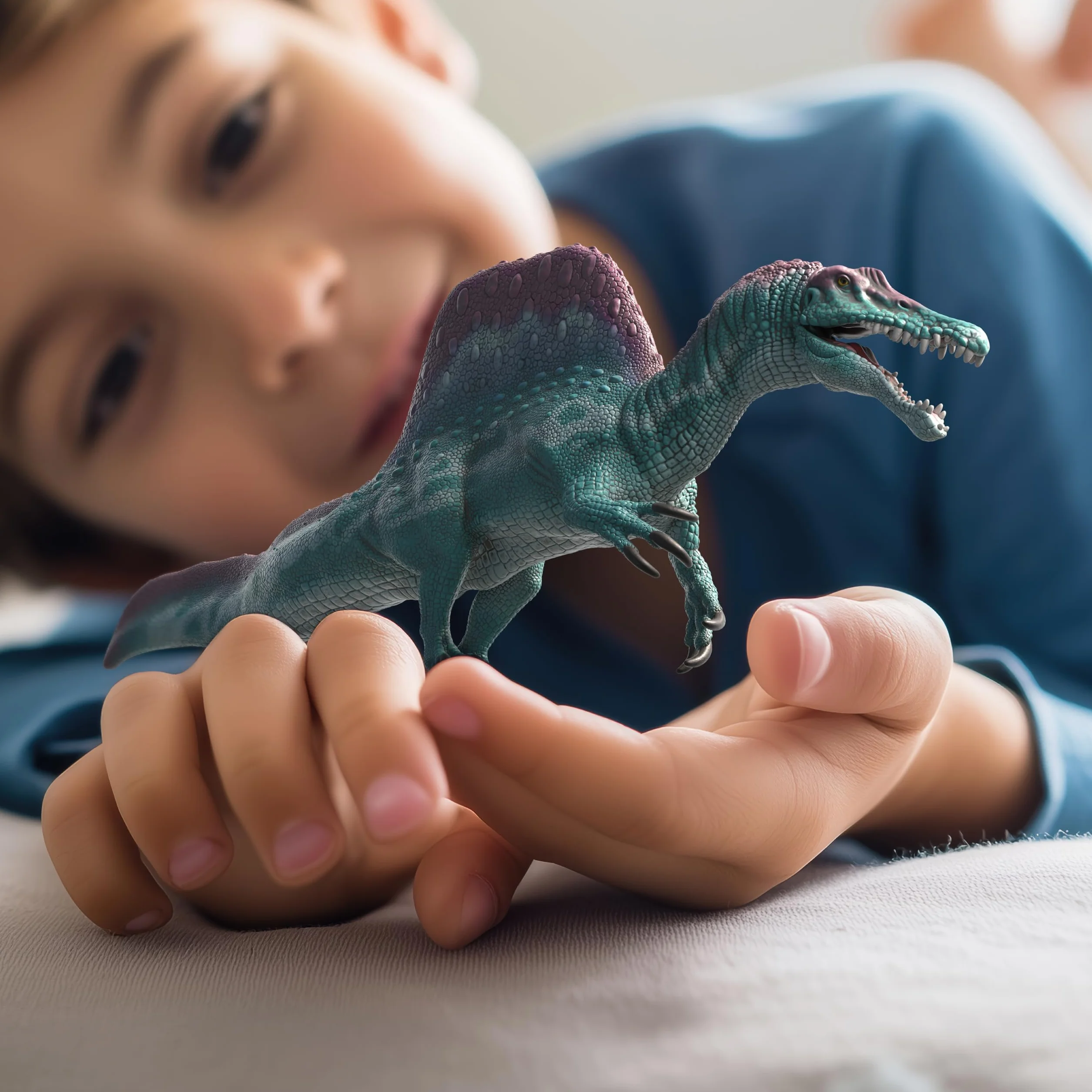 schleich DINOSAURS | Spinozaur 15049 | szczegółowy dinozaur z ruchomą szczęką | Kolekcjonerskie zabawki dinozaurów | Prezent dla dzieci | Zabawki dinozaurów od 3 lat | 33 x 12 x 6 cm