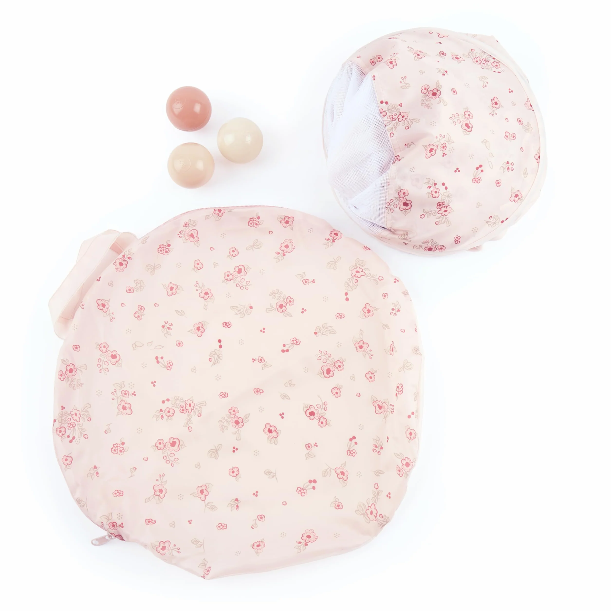 Bieco Namiot dziecięcy i basen z piłkami Pop up Dreamy Flowers z 50 piłkami | Namiot księżniczki dla dzieci | Namiot do zabawy dla dziewczynek