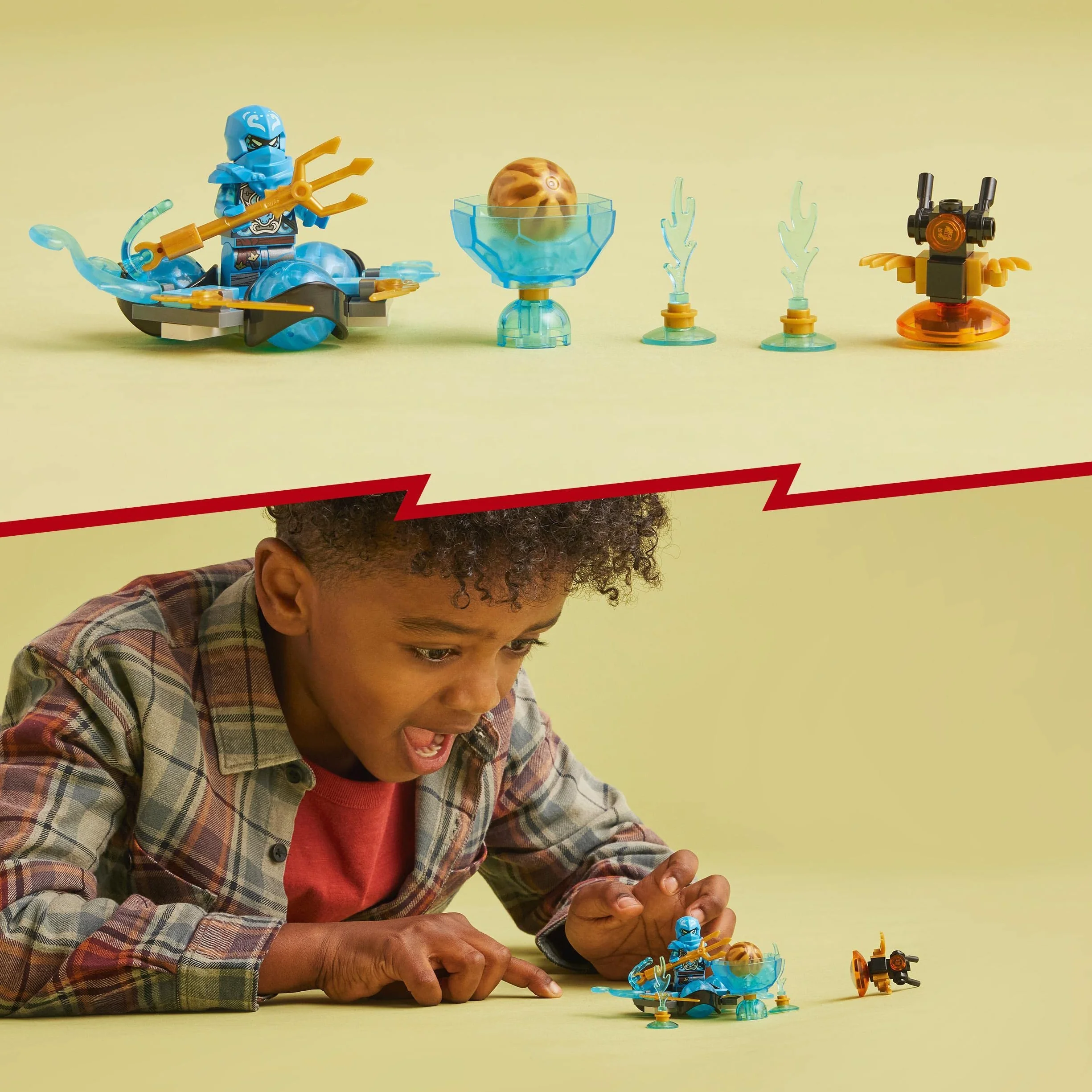 LEGO 71778 NINJAGO Smocza moc Nyi — driftowanie spinjitzu, zabawka kolekcjonerska ninja dla dzieci w wieku od 6 lat, wirujący zestaw z minifigurą Nyi do wykonywania sztuczek, pomysł na mały prezent