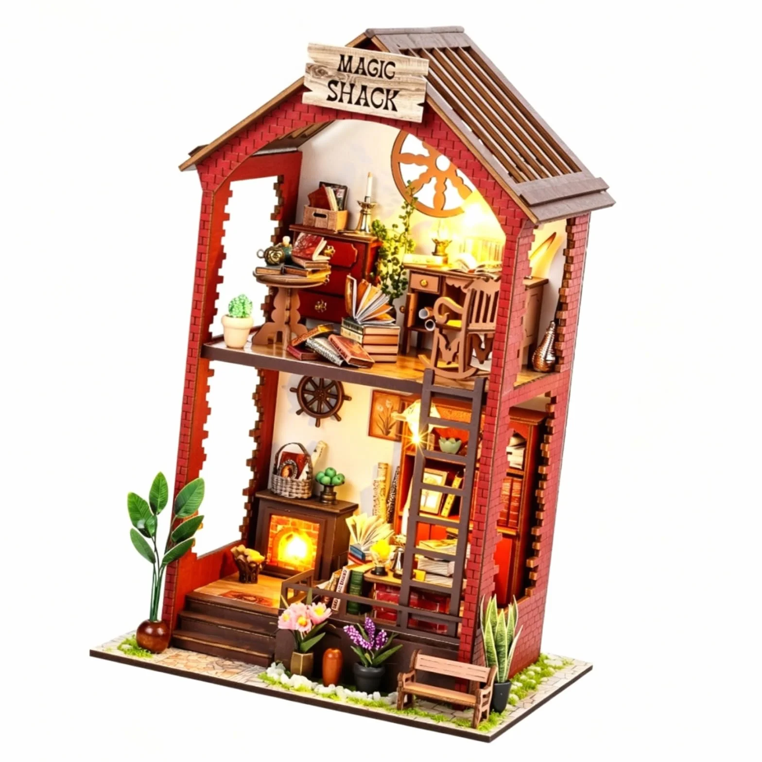 Drewniany domek dla lalek DIY zestaw Cuteefun prezent urodzinowy świąteczny